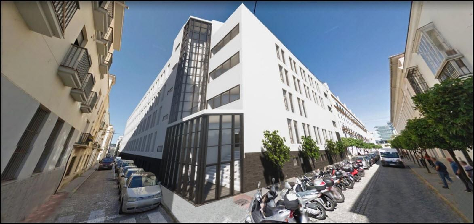 Diseño inicial para la renovada sede de la antigua Escuela de Ingeniería de Cádiz.