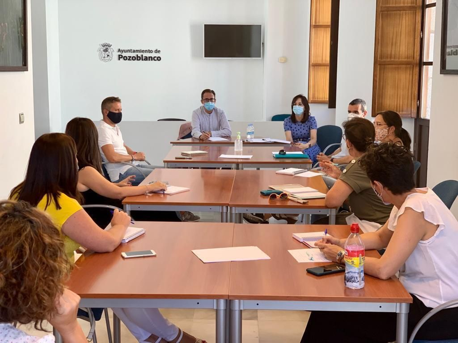 Reunión sobre los protocolos de seguridad frente al covid-19