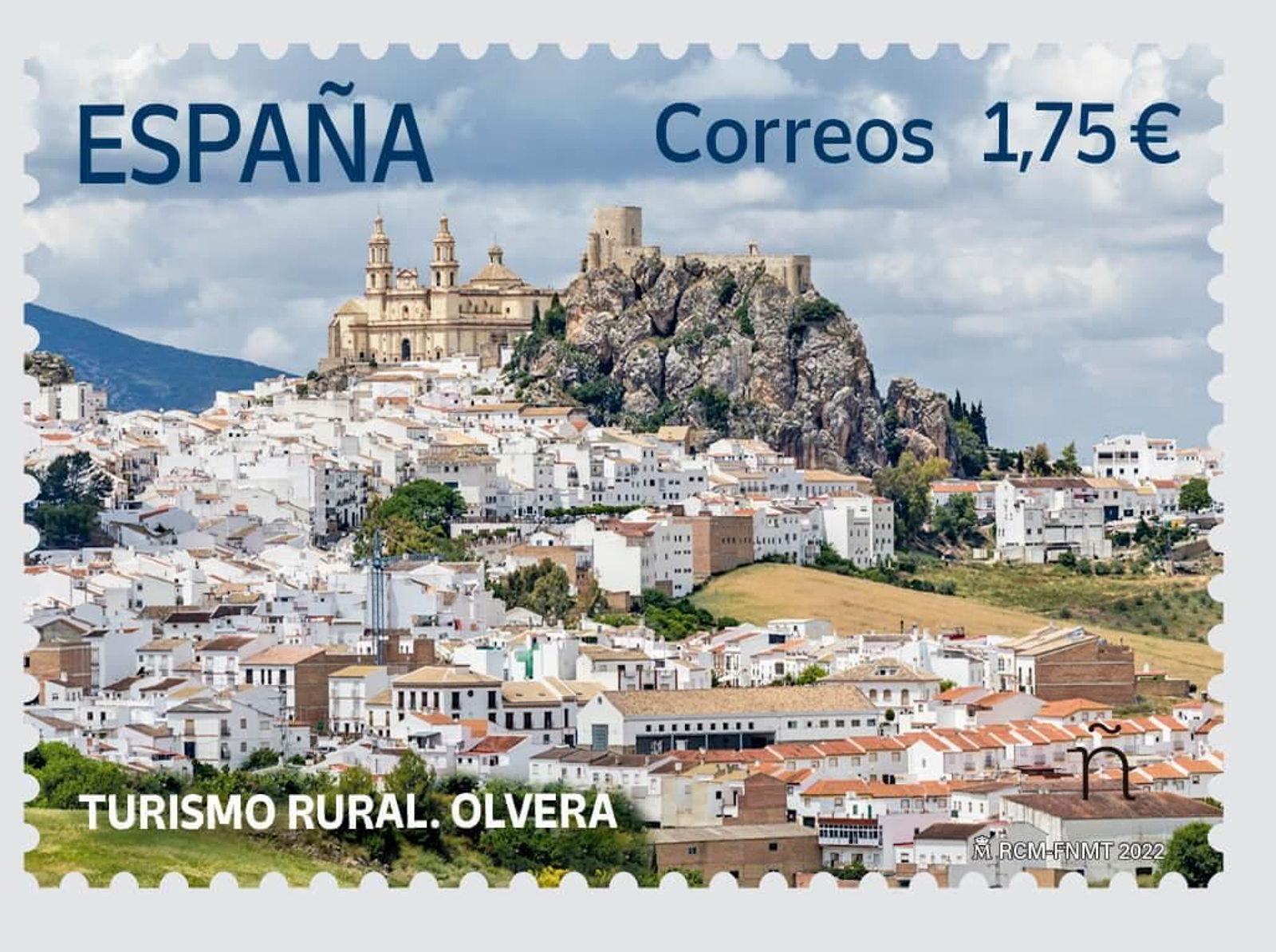 Un sello con la imagen de Olvera