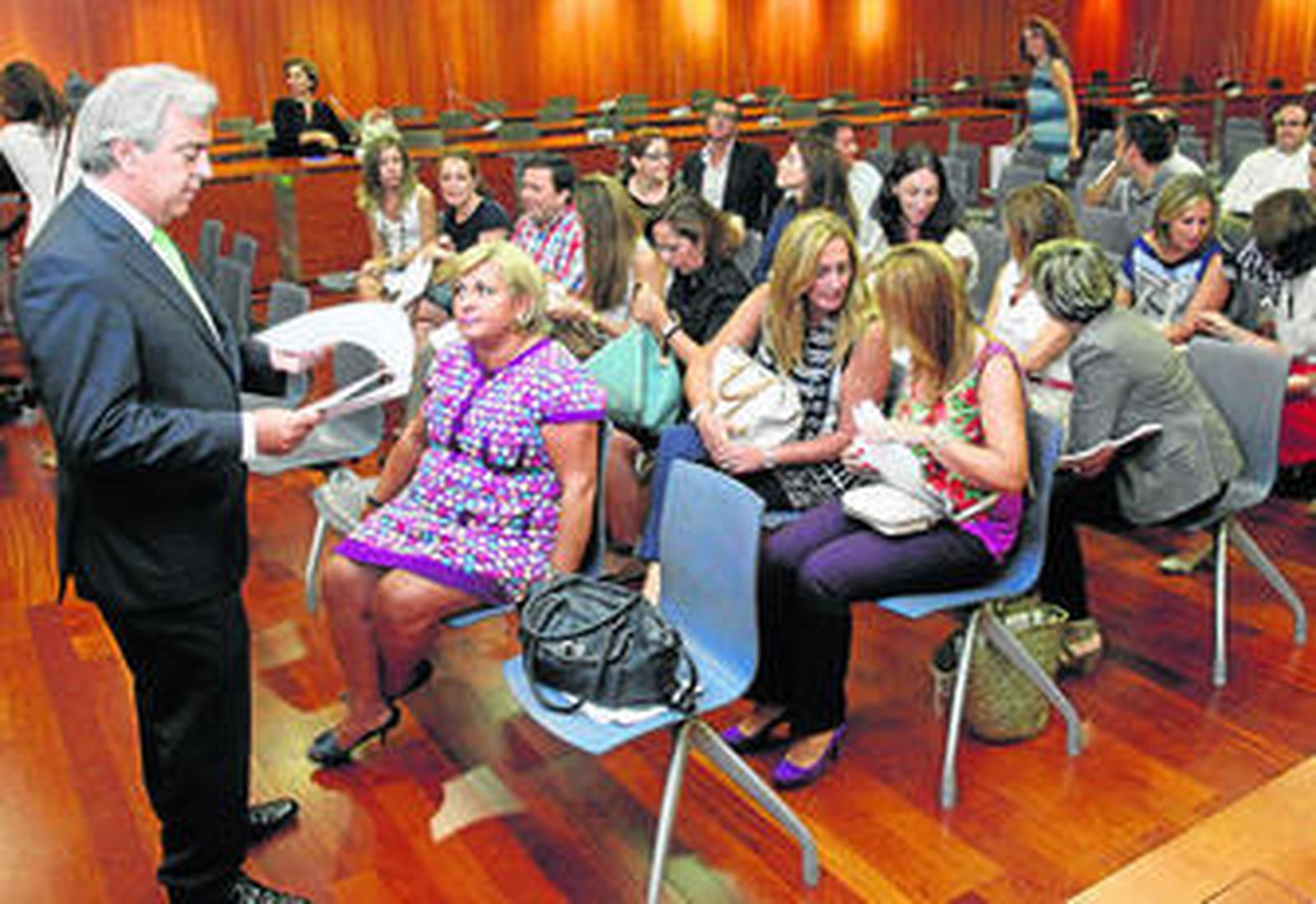 El juez decano de Málaga, José María Páez, ayer, al término de la junta de jueces.