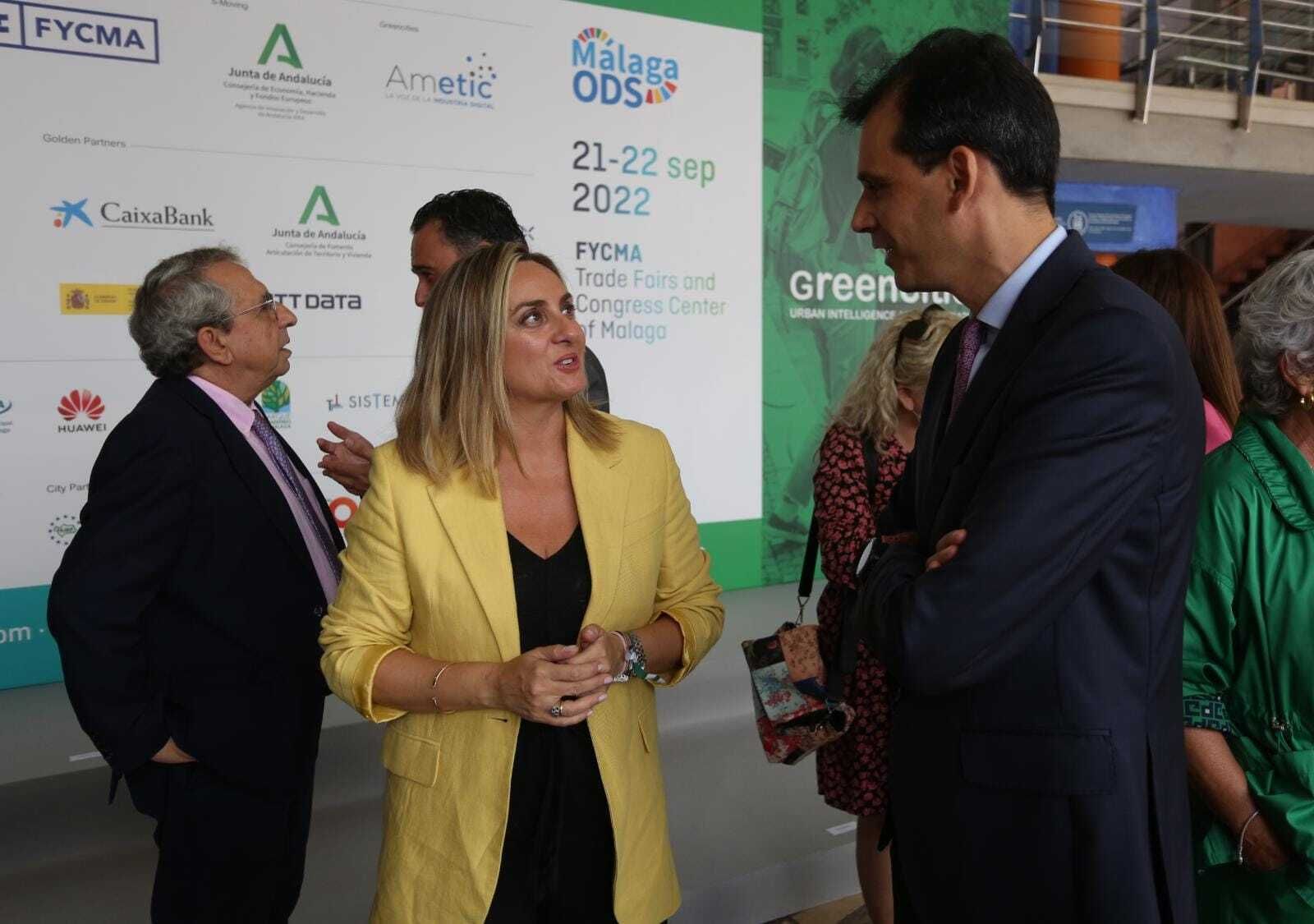 La consejera Marifrán Carazo este miércoles en el foro Greencities & Smoving en Málaga.