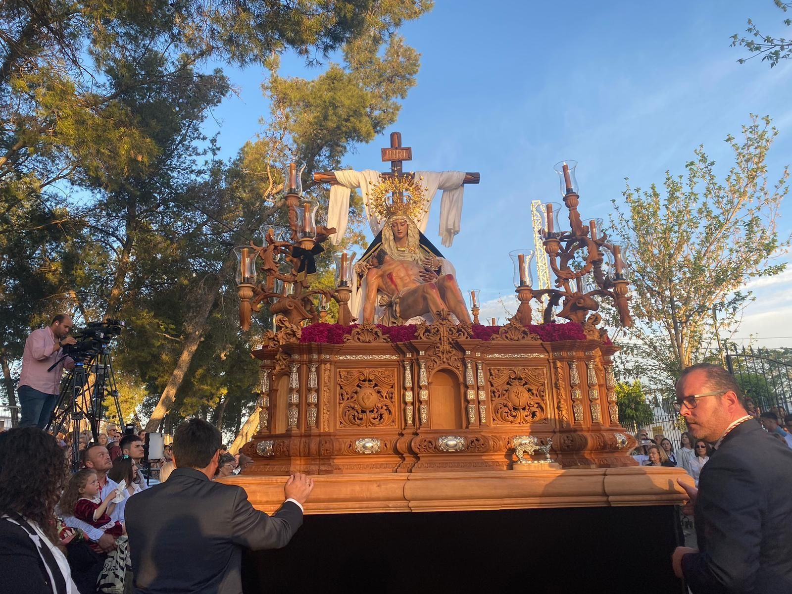 Paso de las Angustias en el Jueves Santo de La Rambla.