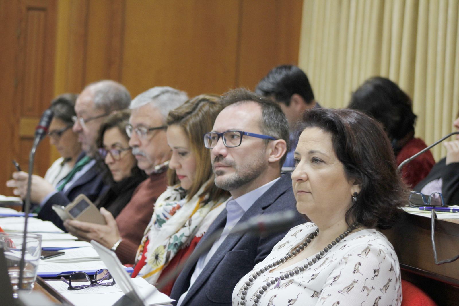 Bancada socialista del Pleno.