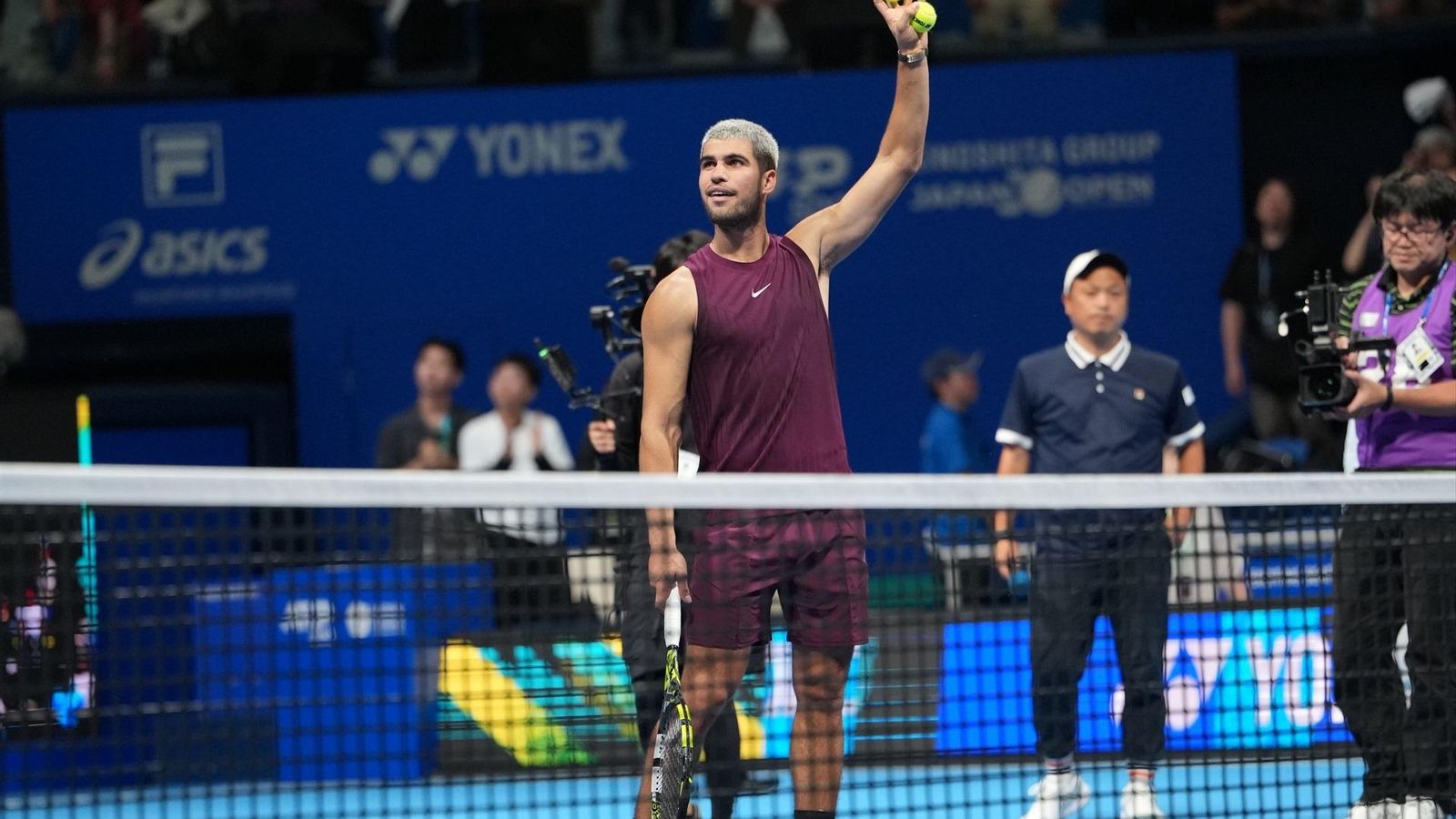 Alcaraz festeja en Tokio.