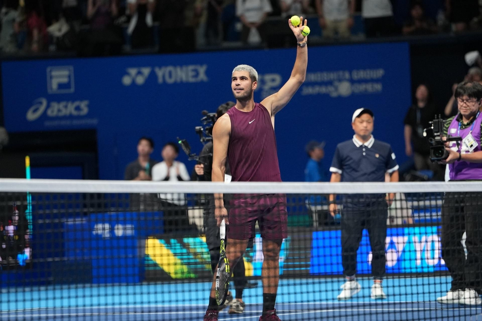 Alcaraz festeja en Tokio.