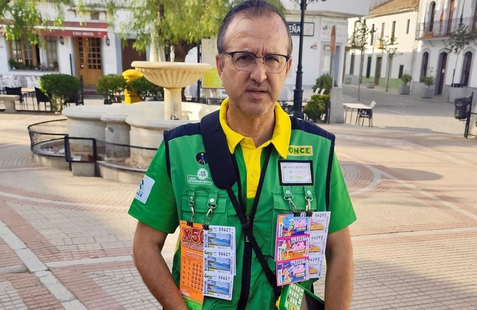 El vendedor de la ONCE Alfonso Torralbo.