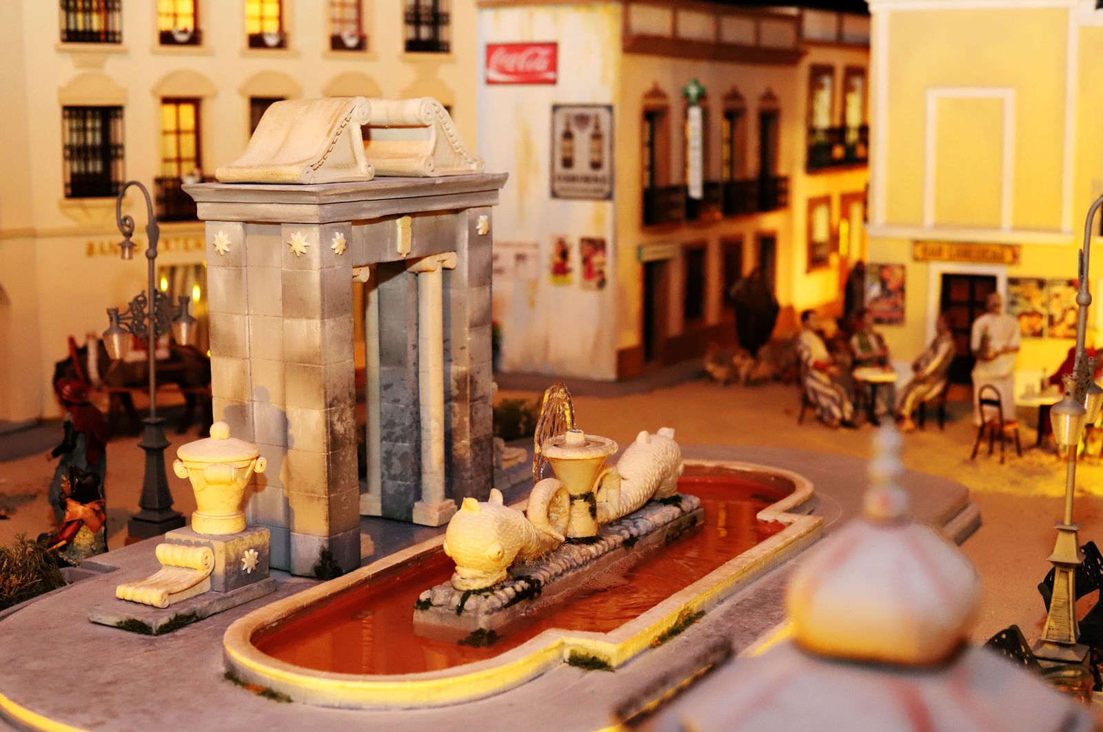 Belén del Ayuntamiento de Huelva basado en la antigua Plaza de las Monjas