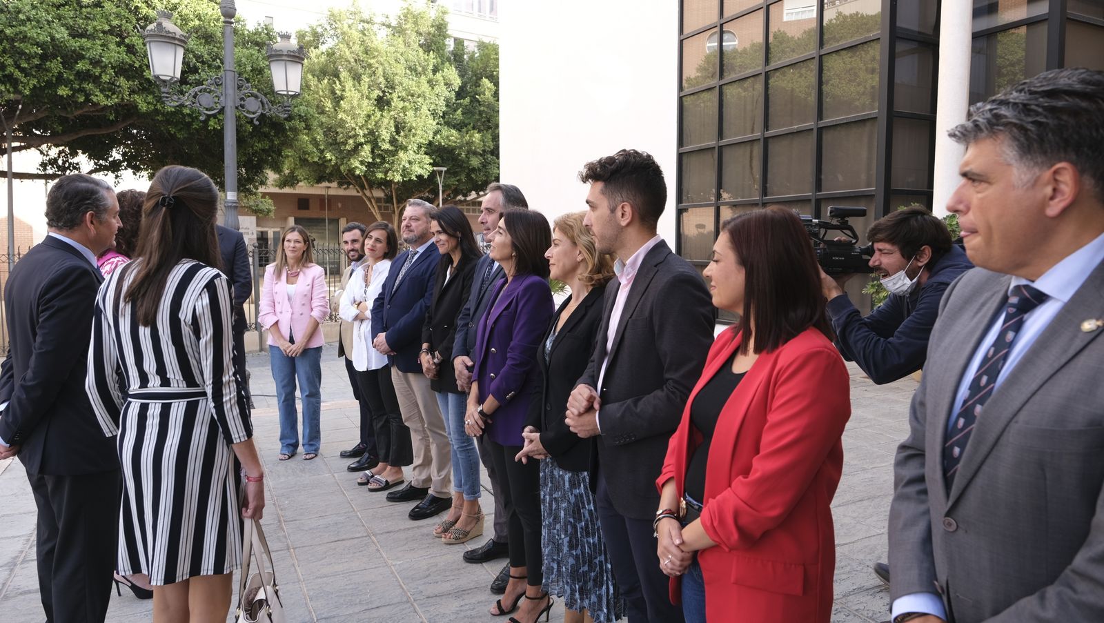 Imágenes de la visita del Consejero de Presidencia, Antonio Sanz, a la Alcaldía de Almería