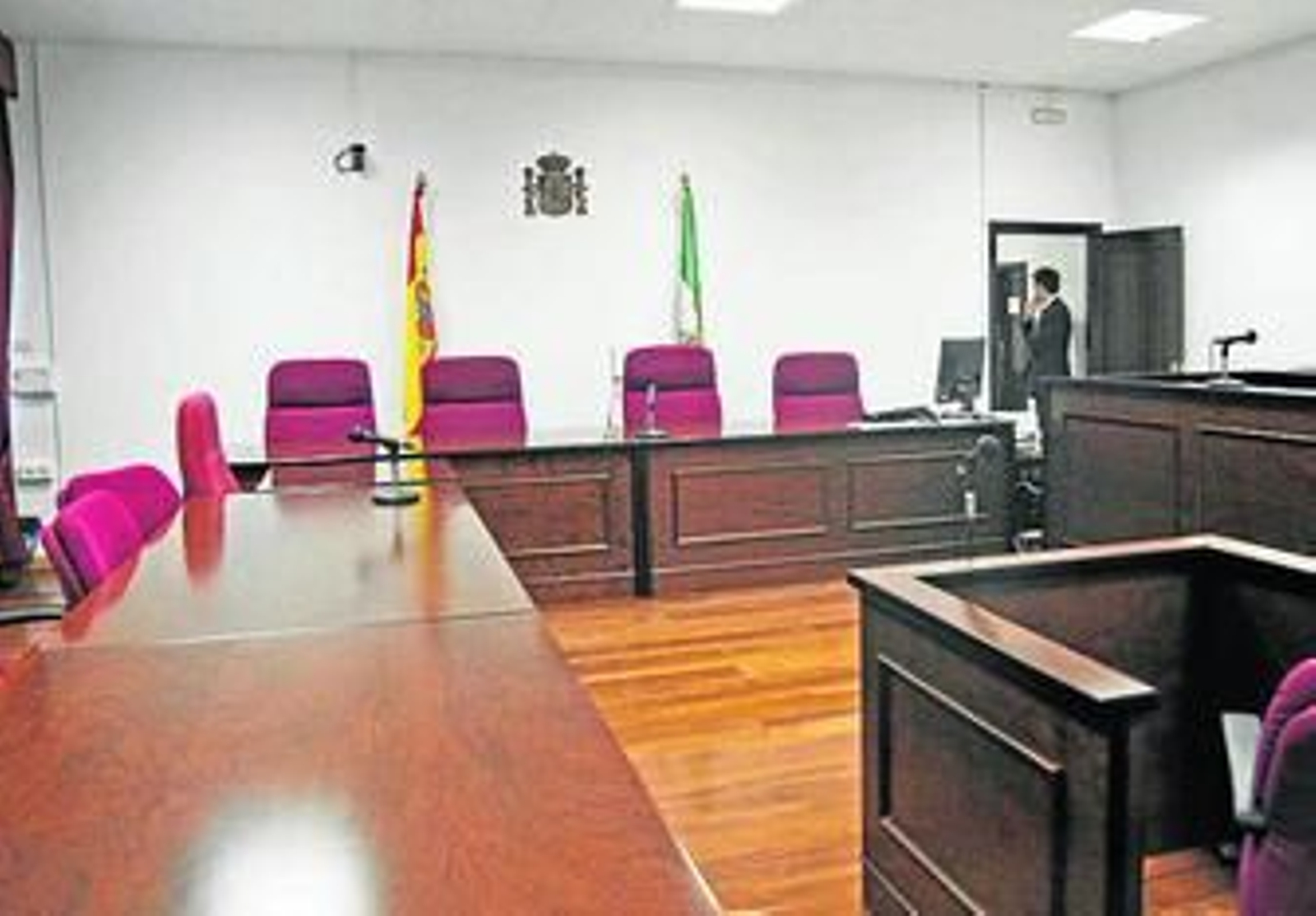 Imagen de la sala de vistas de la sección octava de la Audiencia.