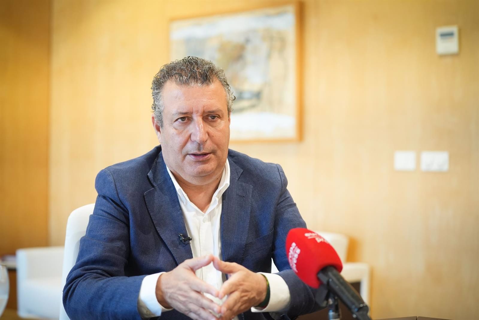 El presidente de la Diputación de Sevilla, Javier Fernández, durante la entrevista concedida a Europa Press