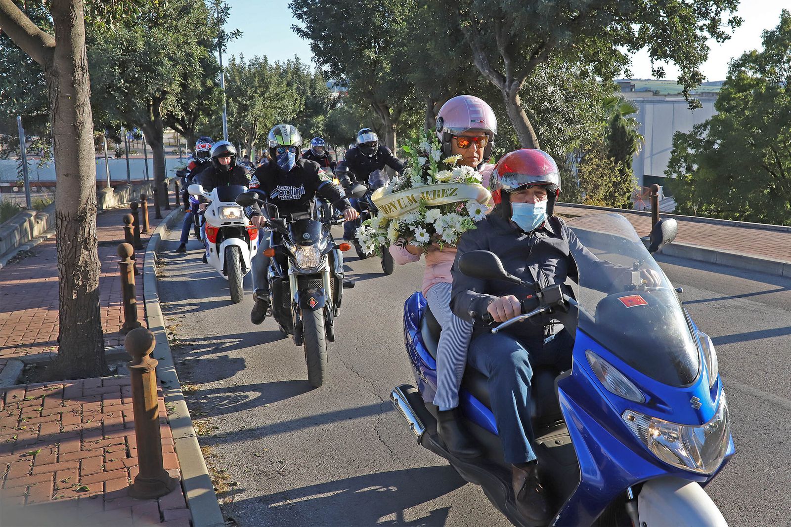 Caravana motera en homenaje a Carlos Ruiz