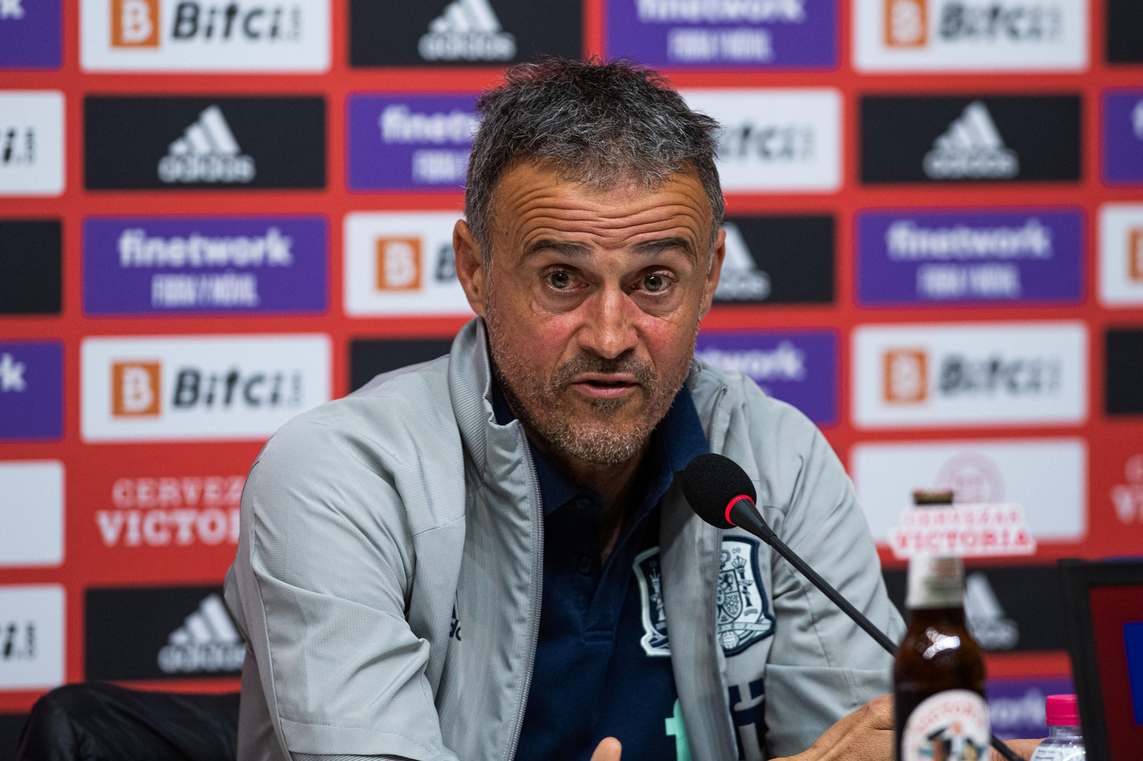 Luis Enrique, durante una conferencia de prensa.