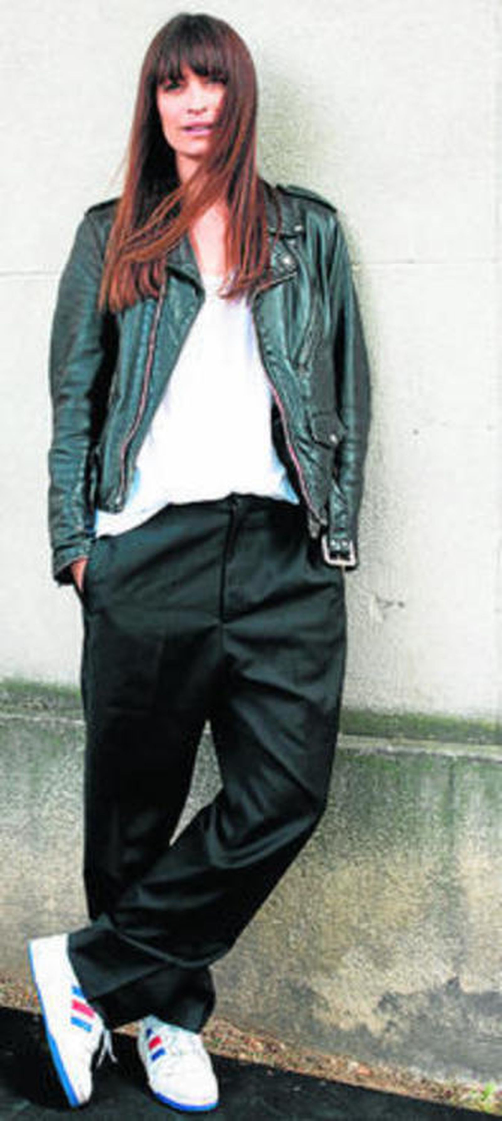 La modelo con uno de sus cómodos 'outfits'.