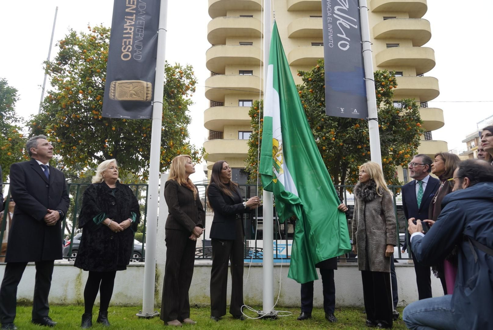 Imágenes del acto de celebración del Día de la Bandera organizado por la Junta de Andalucía en Huelva