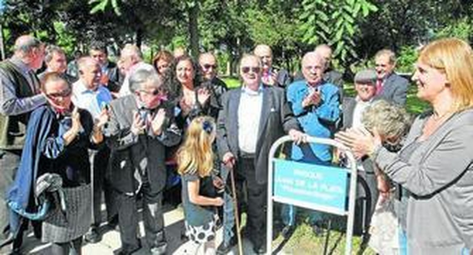 Juan de la Plata, en la inauguración de su parque en La Plata.