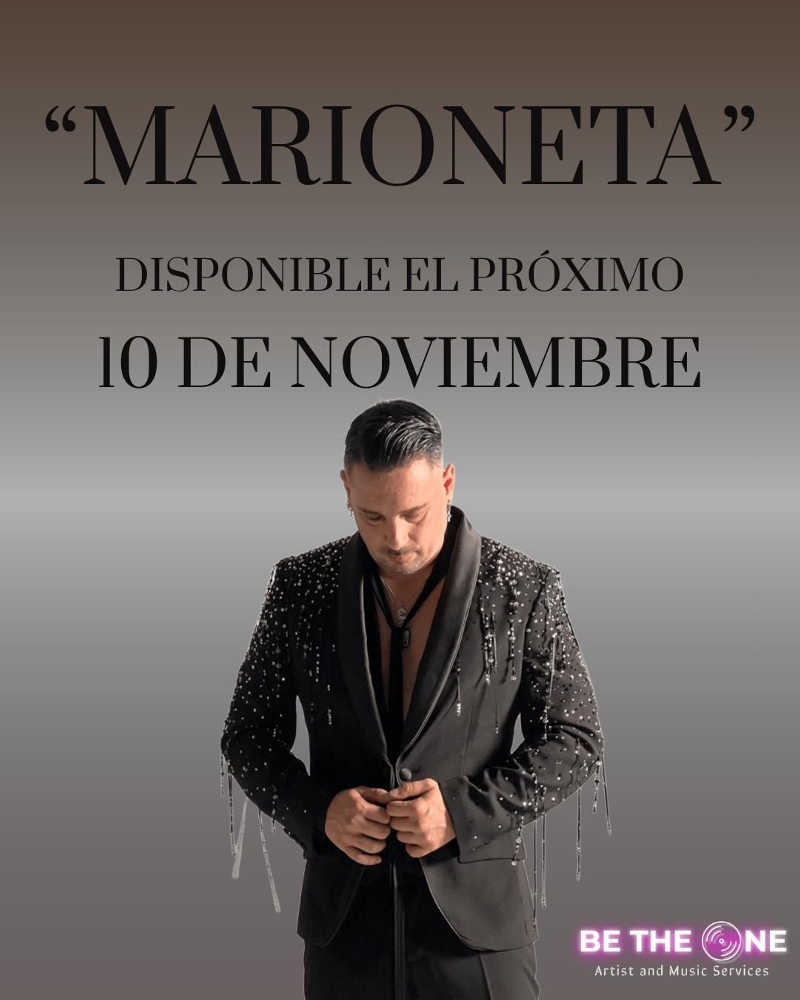 Imagen promocional del nuevo single de Andy Morales, 'Marioneta'