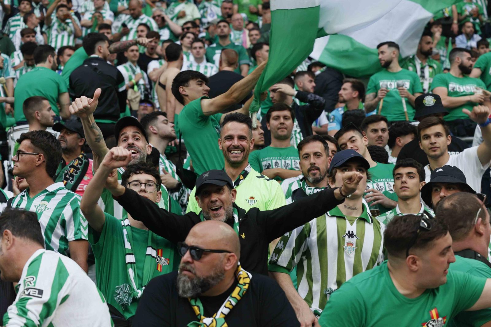 La afición del Betis en la final de la Conference League