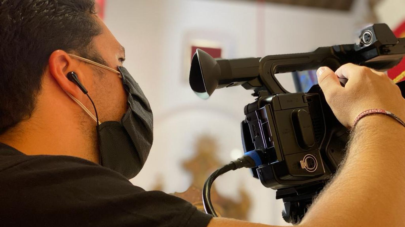 Cámara durante un evento.