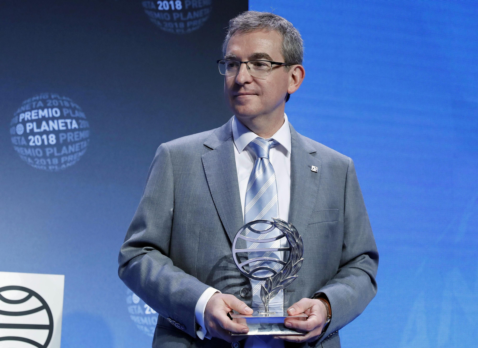 Santiago Posteguillo, tras recibir el Premio Planeta 2018.