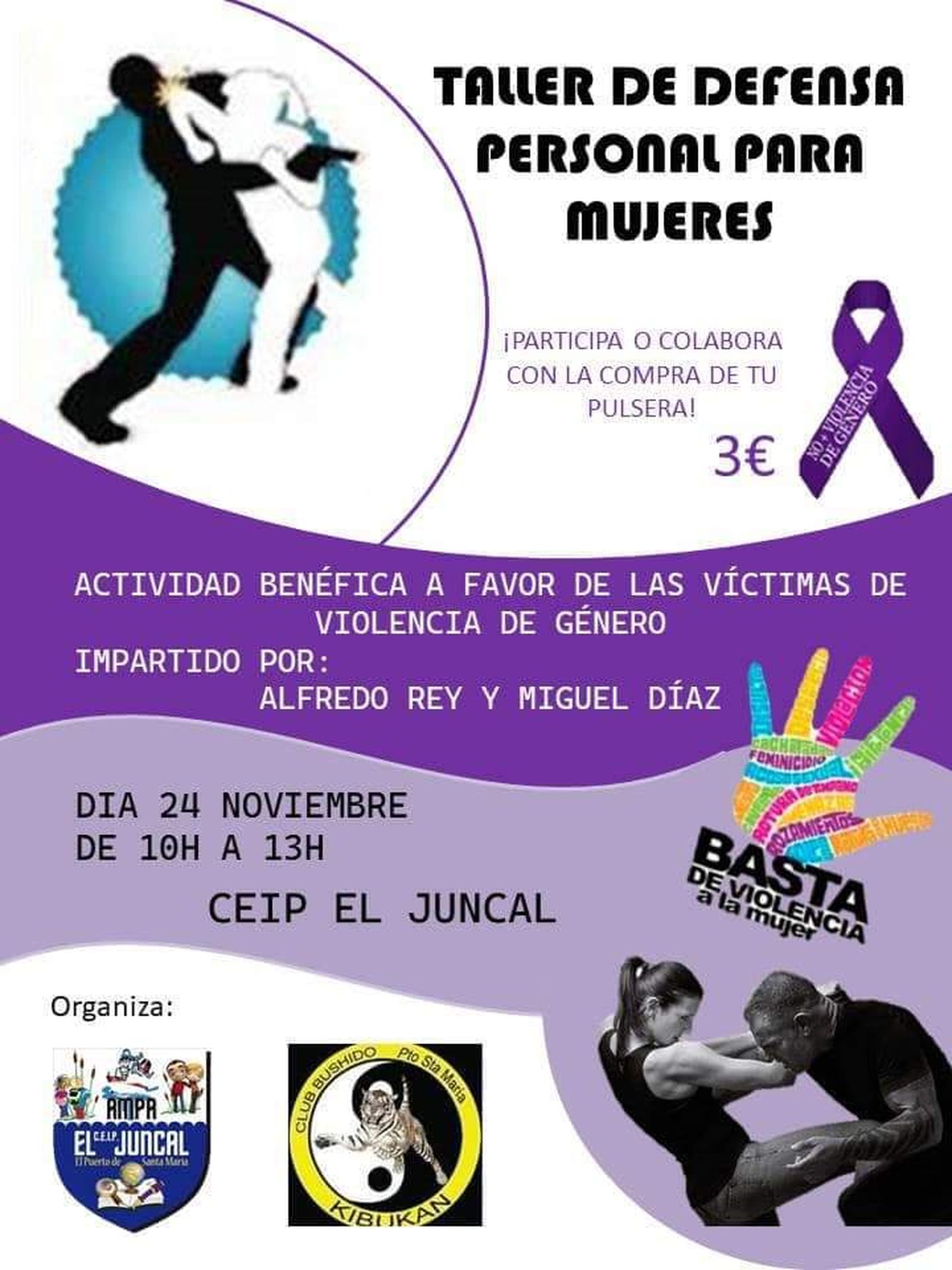 El AMPA del colegio El Juncal organiza una masterclass de defensa personal.