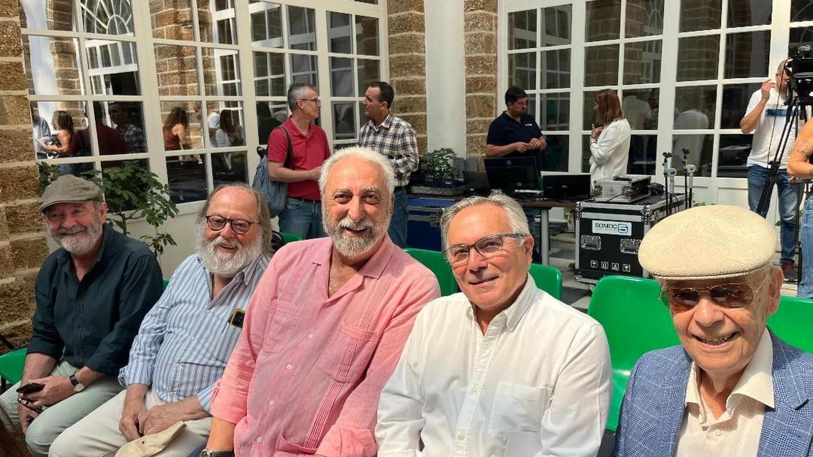 Fermín Moral, Pepe Ángel González, Antonio Fernández-Repeto y Antonio Ares durante la presentación.