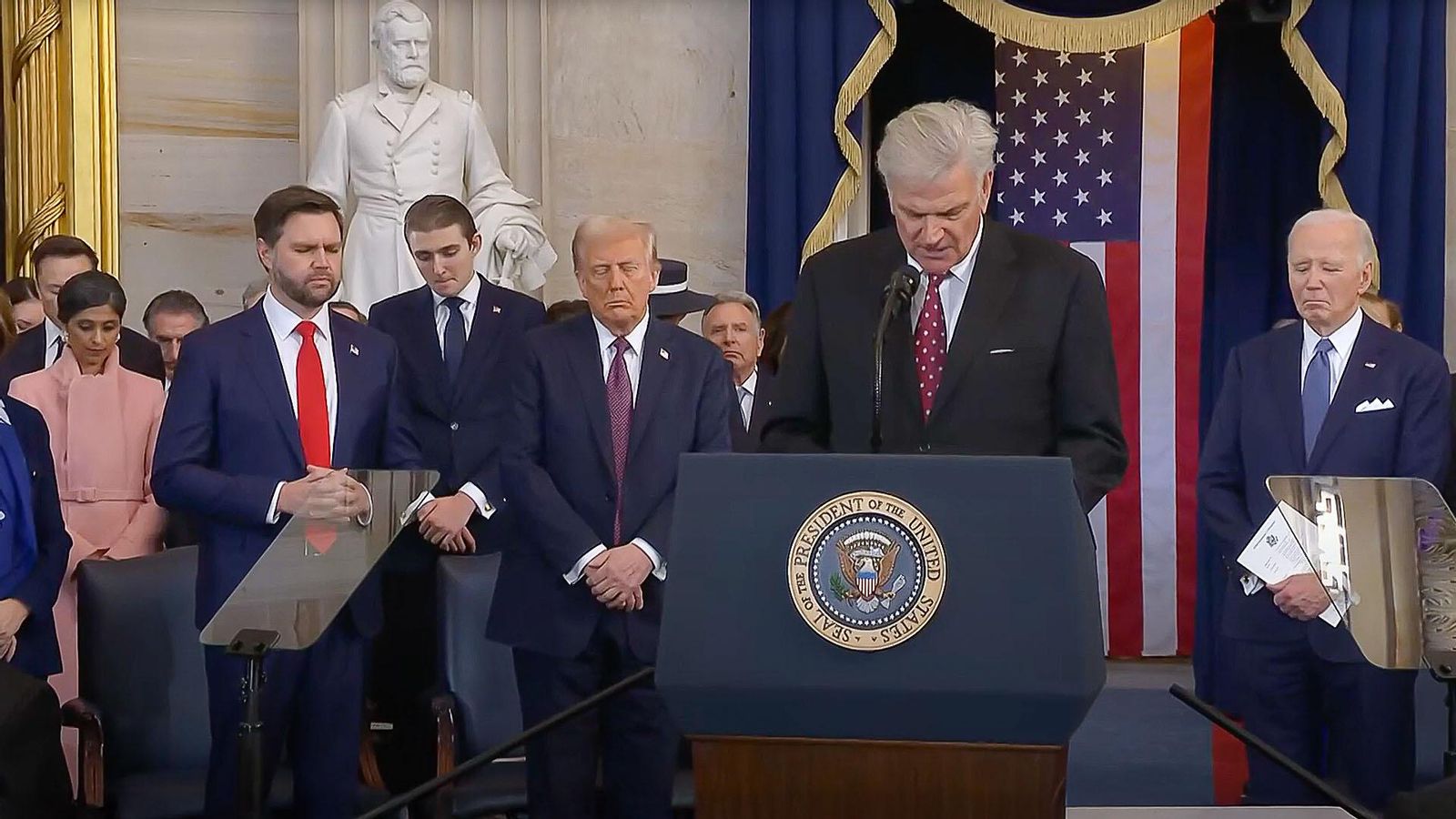 Oración del predicador Franklin Graham en la toma de posesión de Donald Trump el pasado lunes Oración del predicador Franklin Graham en la toma de posesión de Donald Trump el pasado lunes