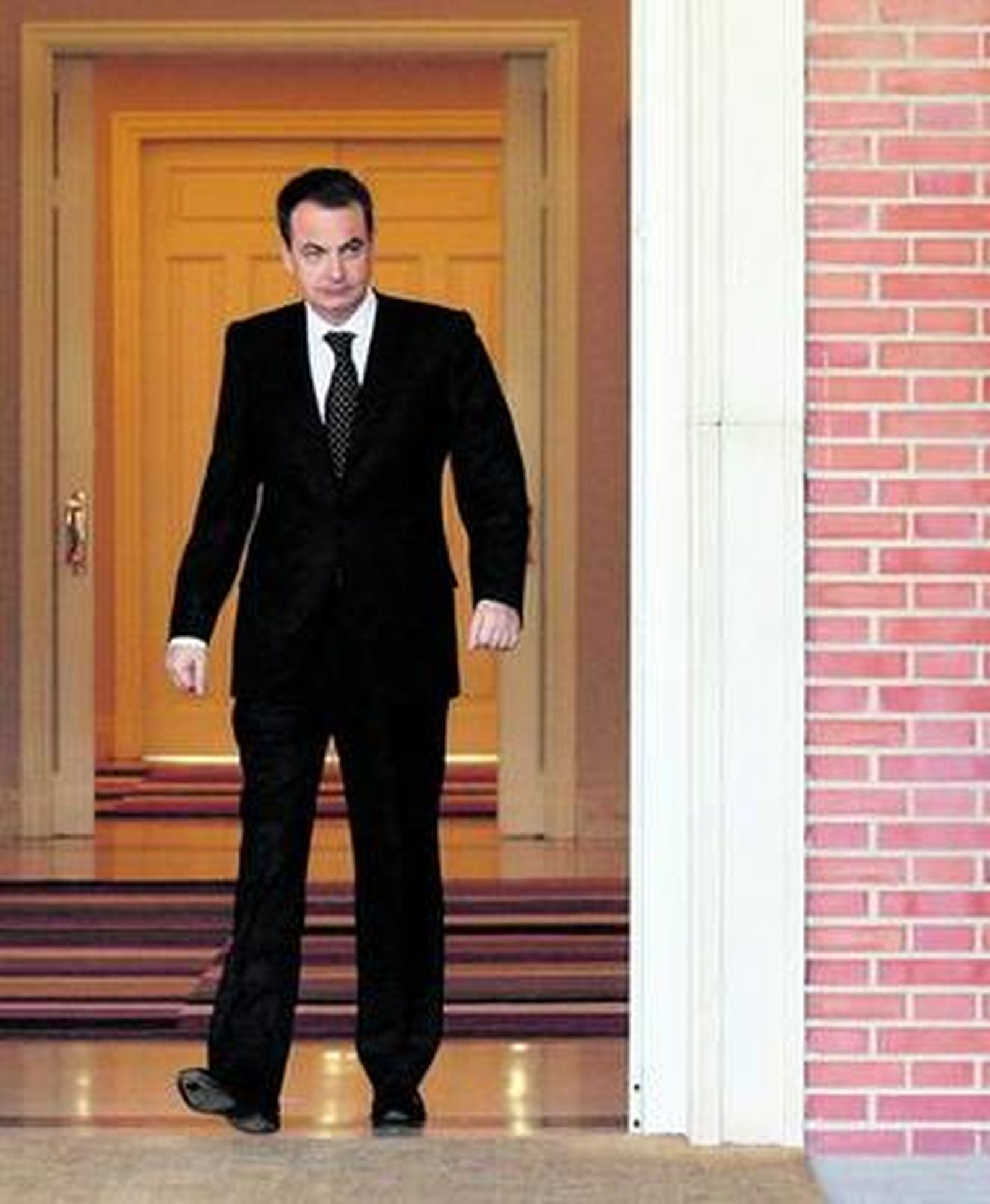 Zapatero en el Palacio de la Moncloa.