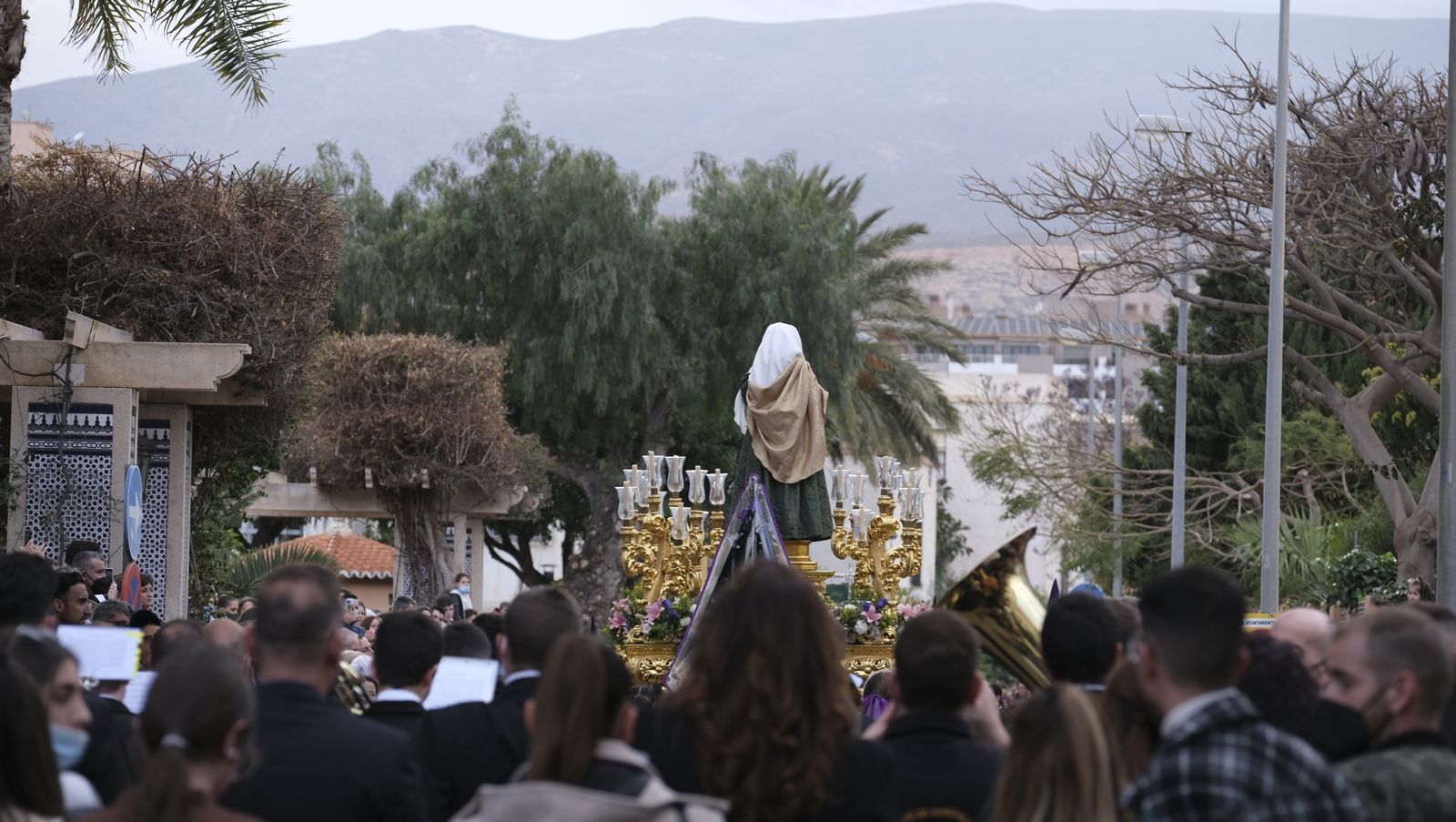 Procesión del Encuentro en Almería, en imágenes.