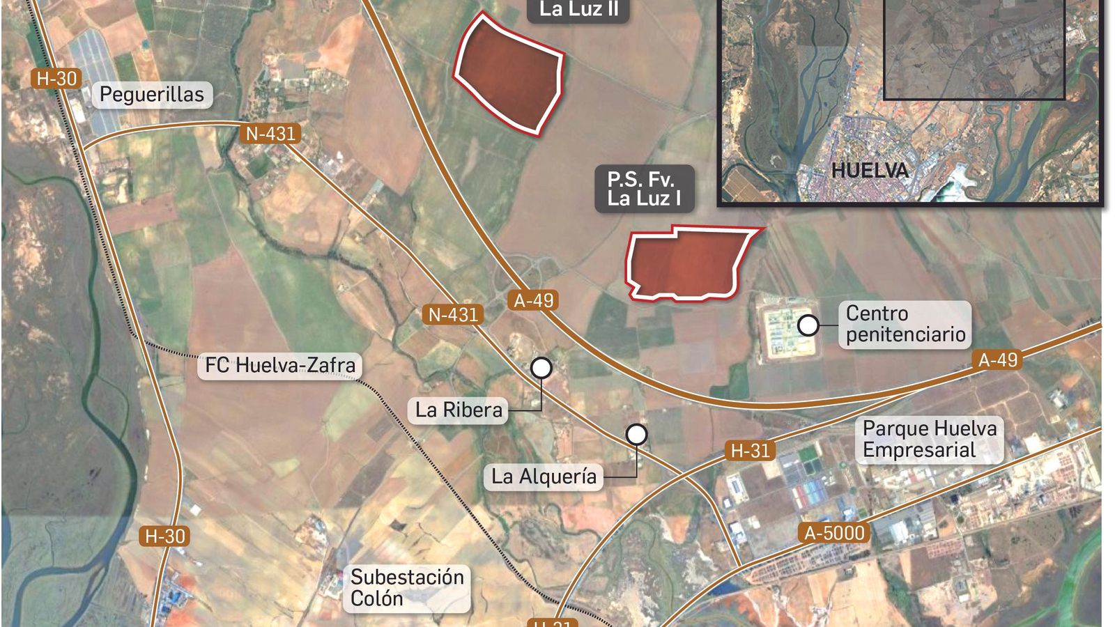 Nuevas plantas solares fotovoltaicas en Huelva capital