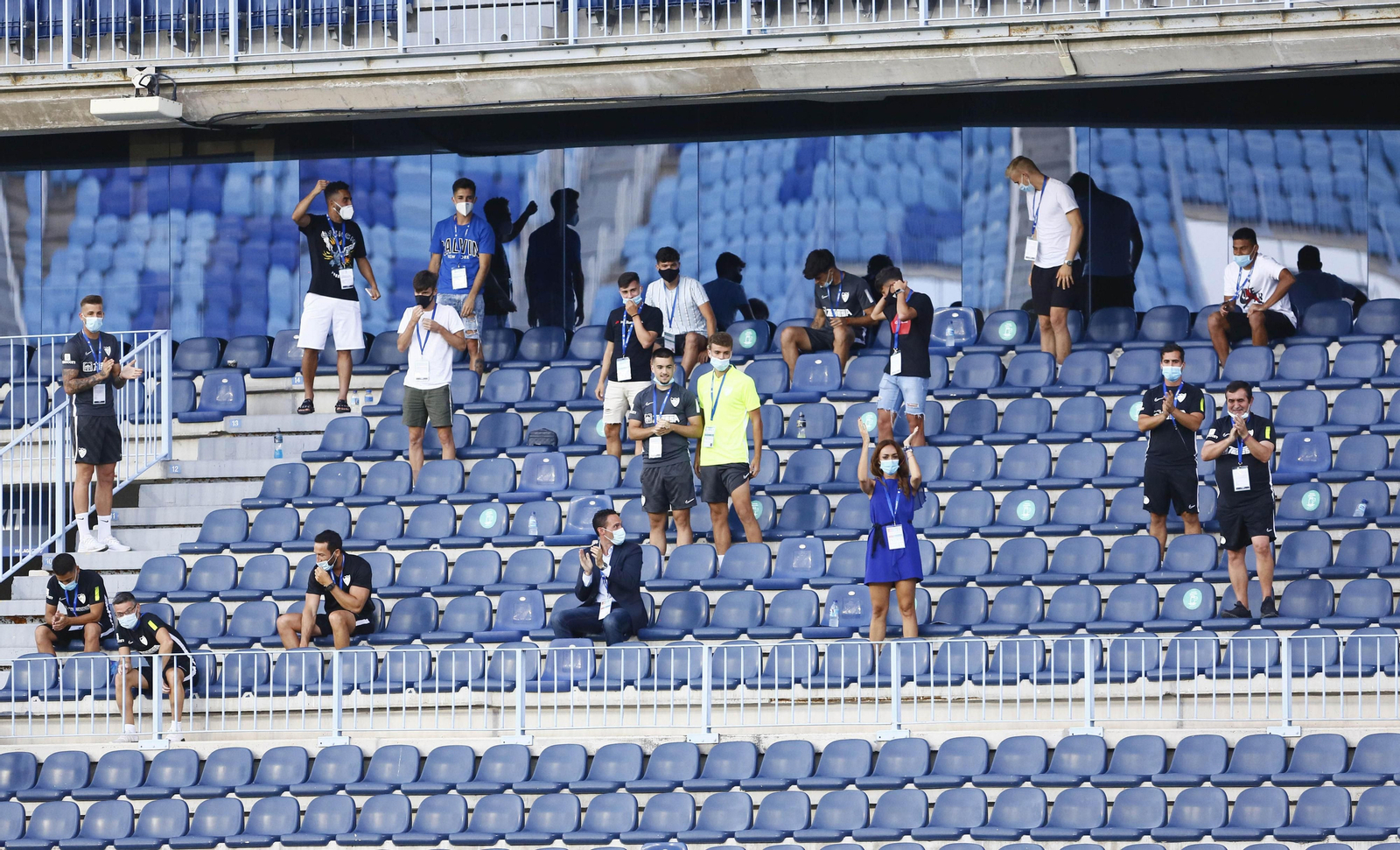 Las fotos de la liberación del Málaga CF tras ganar al Alcorcón