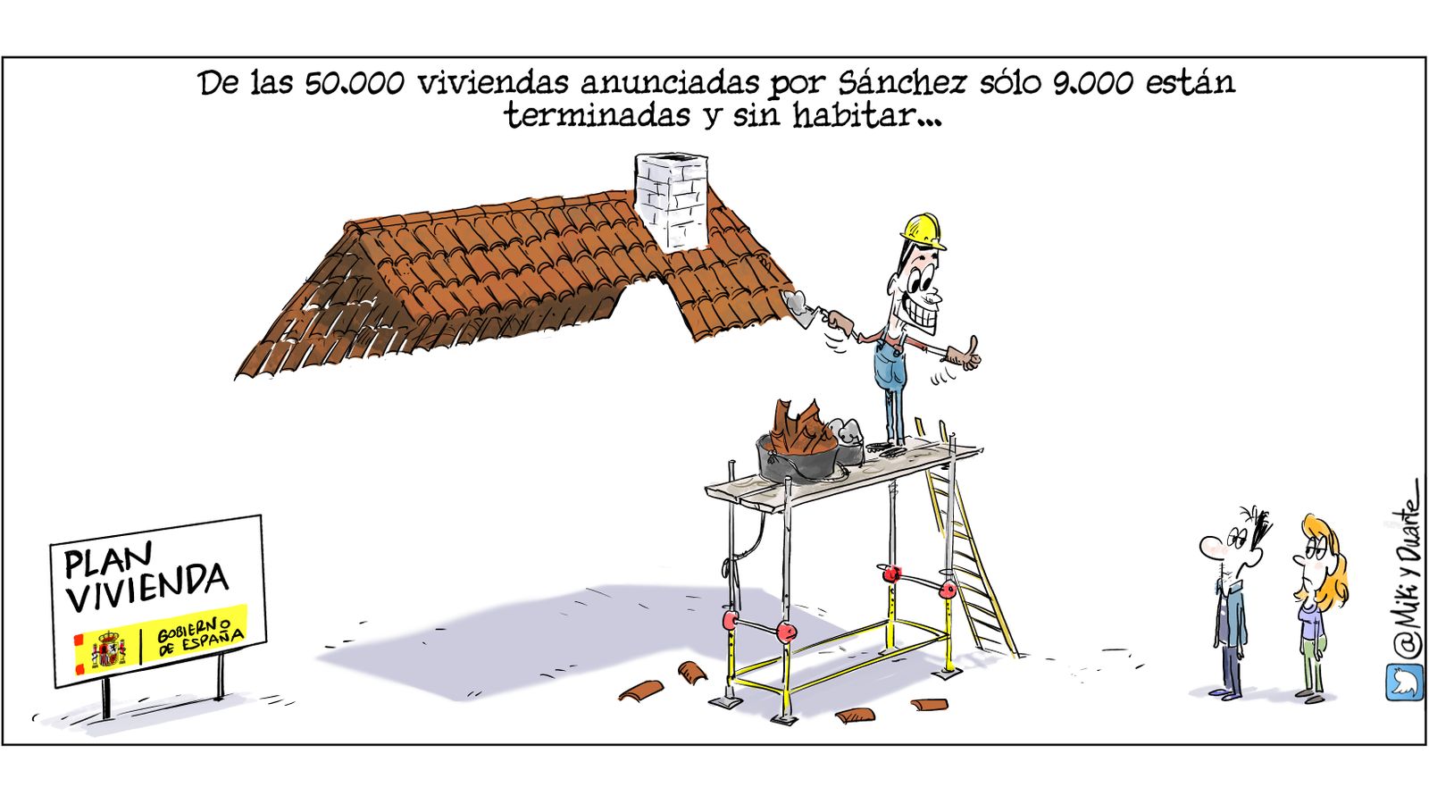 El anuncio de las viviendas