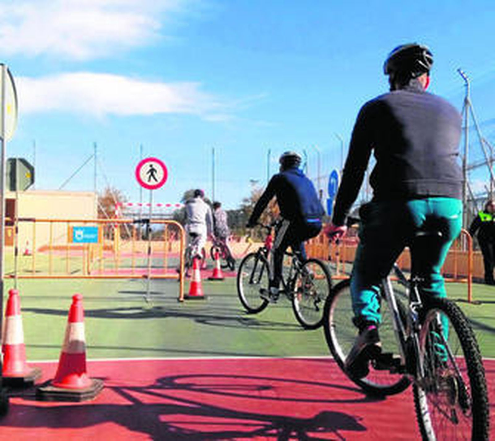 Imagen del circuito práctico montado en el centro de menores La Marchenilla.