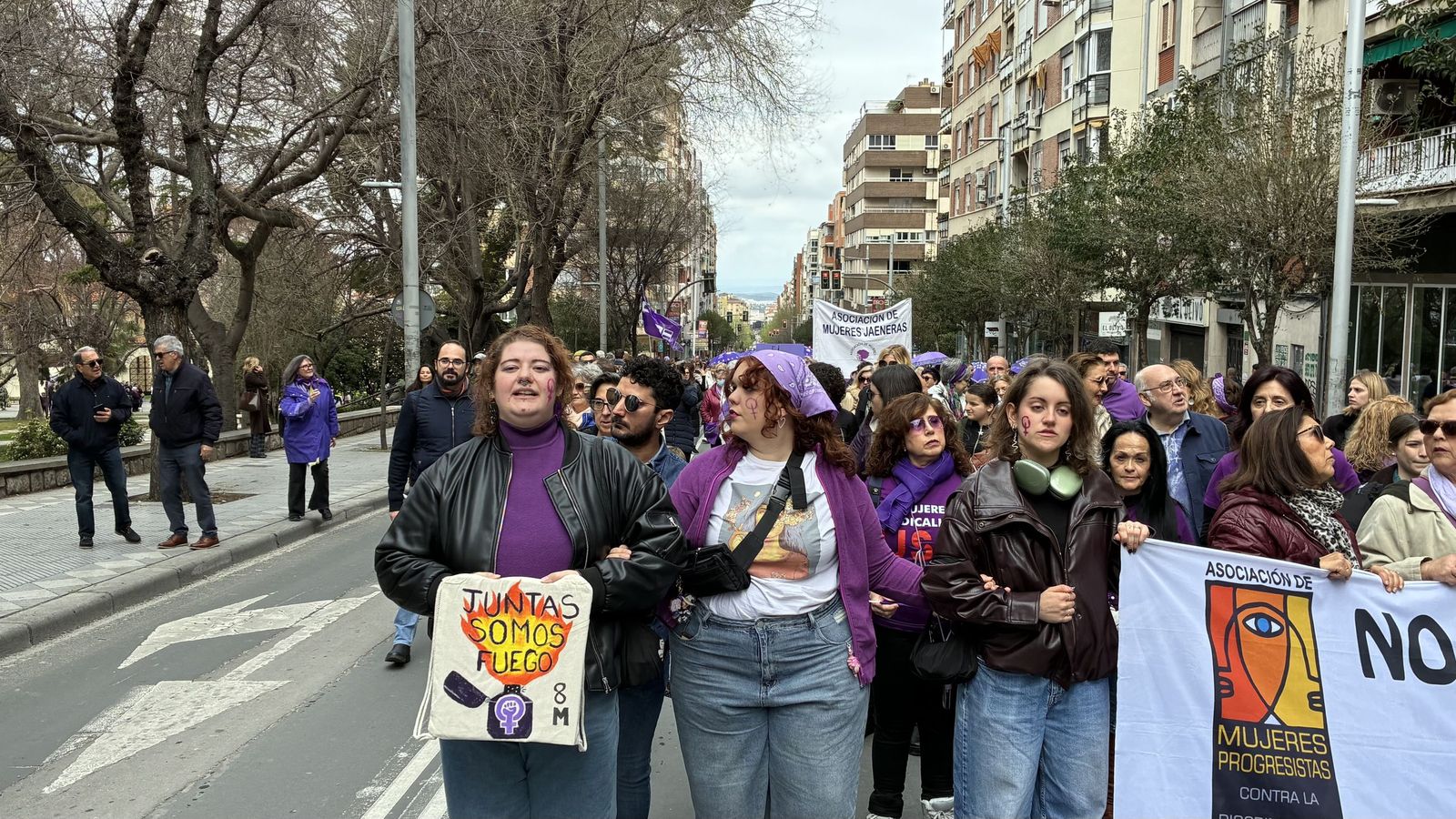 Manifestación del Día de la Mujer en Jaén.