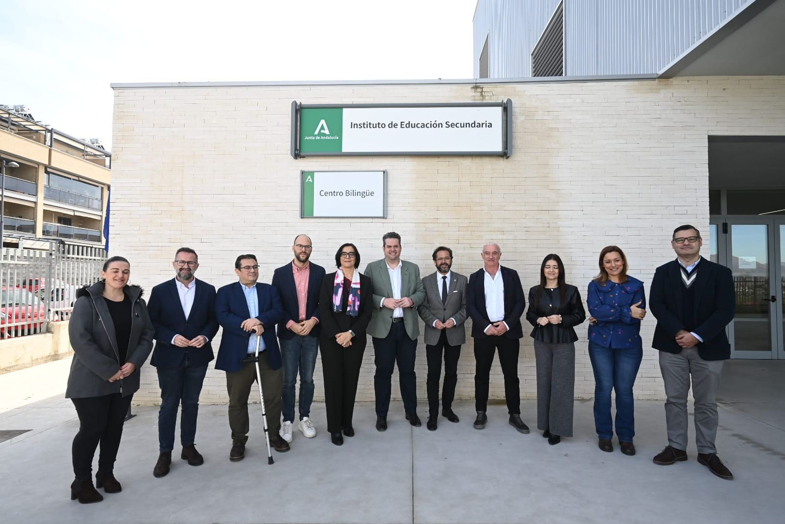 Visita del delegado de la Junta, Antonio Granados, y de la delegada territorial de Eduación a Maracena.