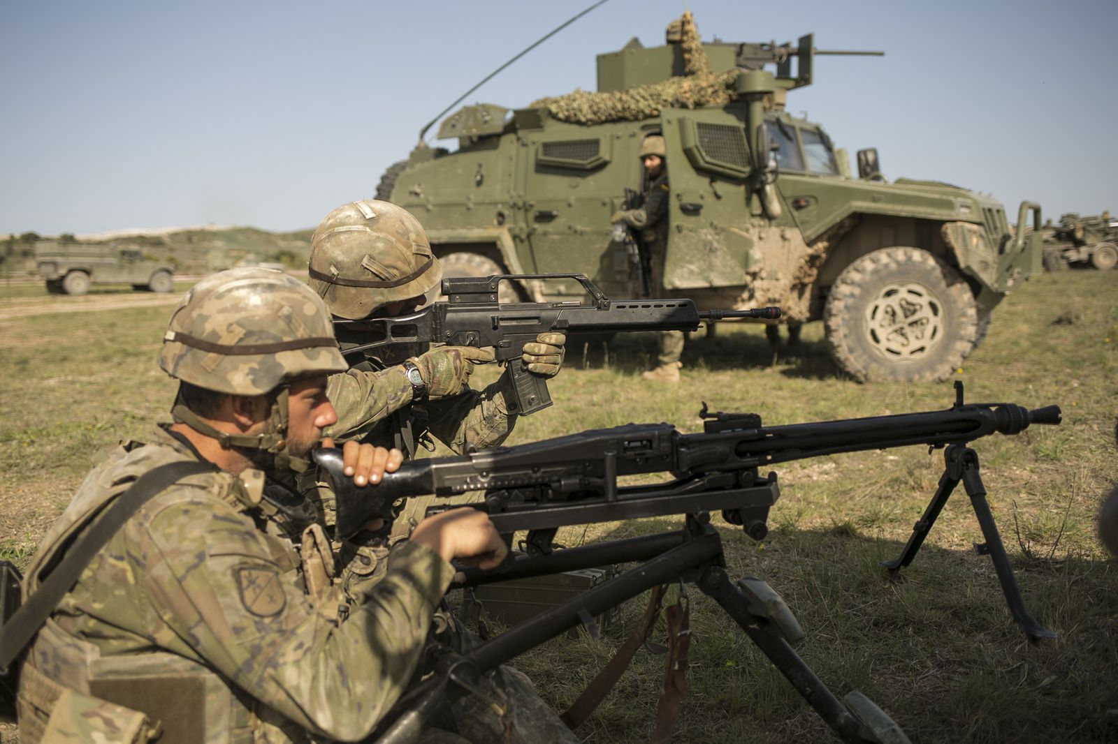 De maniobras con la Legión