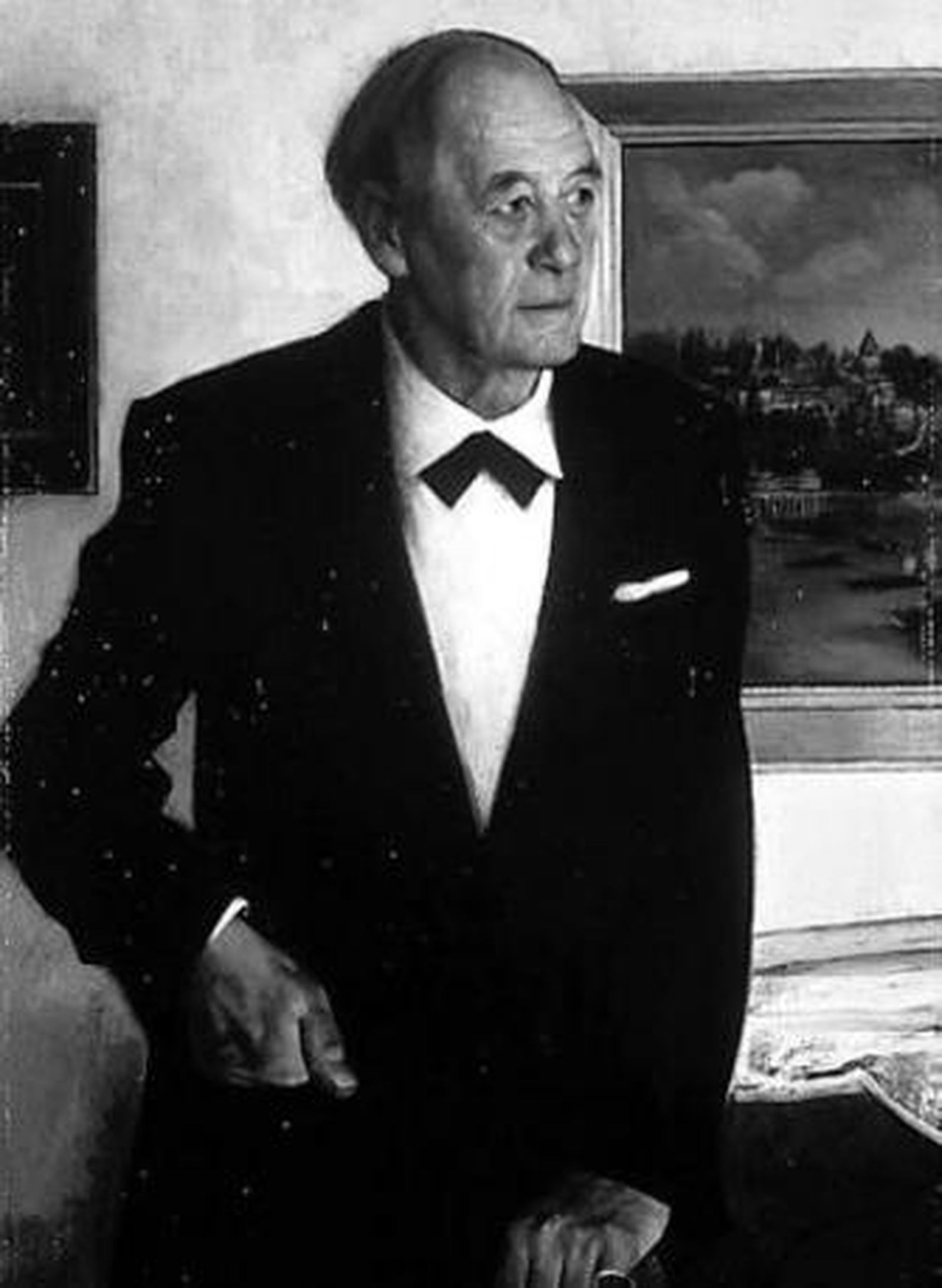 'Sir James Cochran Stevenson Runciman', cuadro de Stephen Conroy.