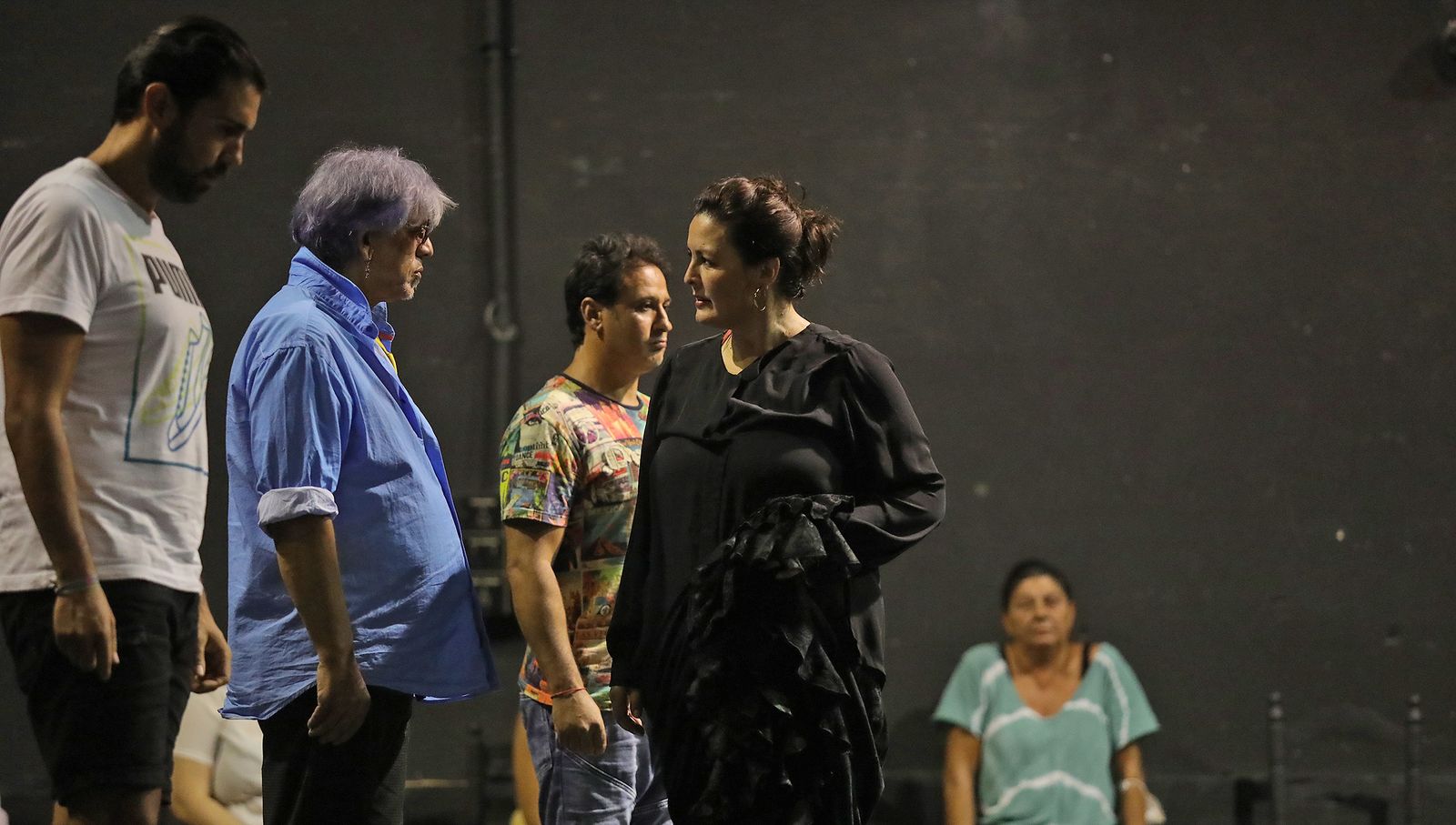 Ensayos en Villamarta de 'Memoria viva' de María del Mar Moreno que estrenará en la Bienal