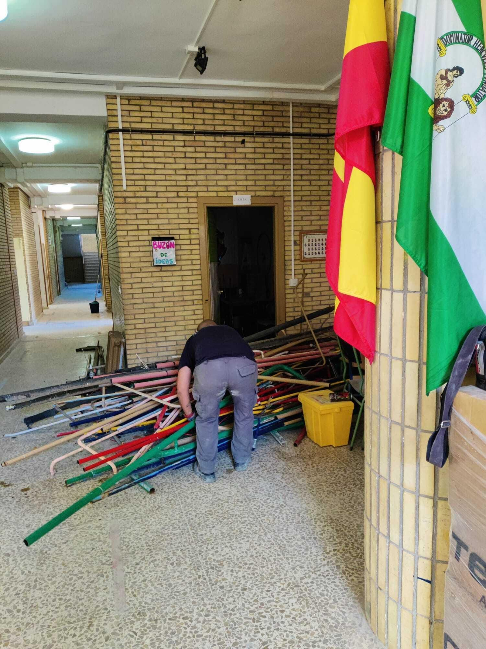 Las obras que se acometen en el CEIP Miguel Hernández.