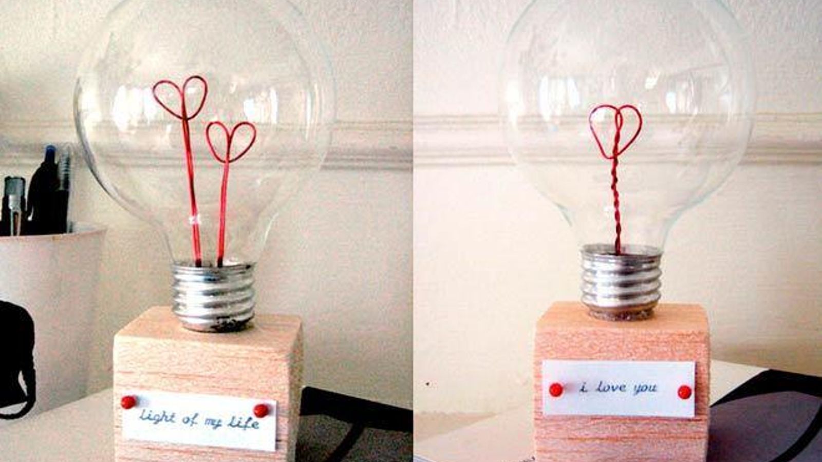 Bombillas por San Valentín.