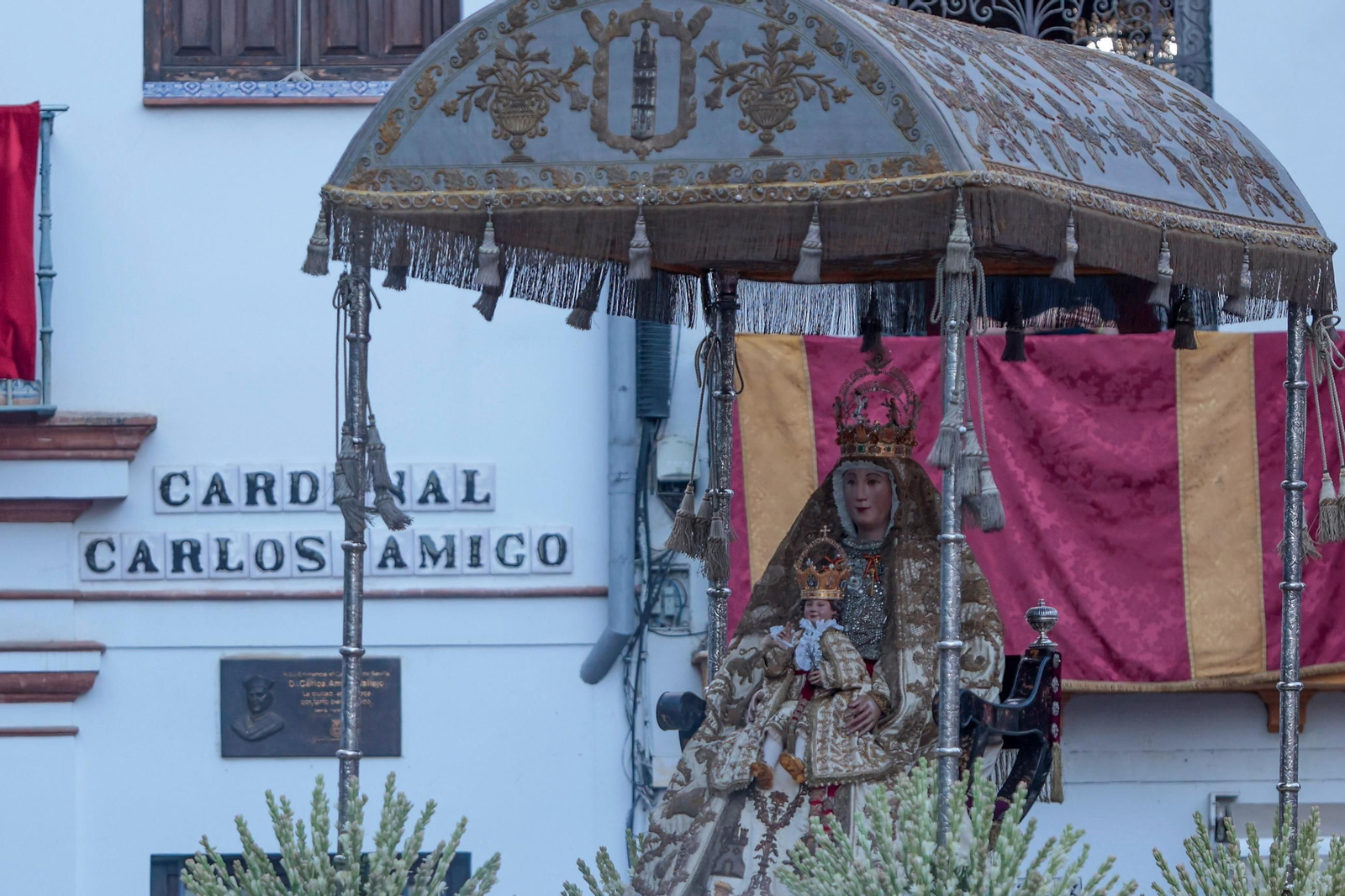 La Virgen de los Reyes en la procesión del año pasado.