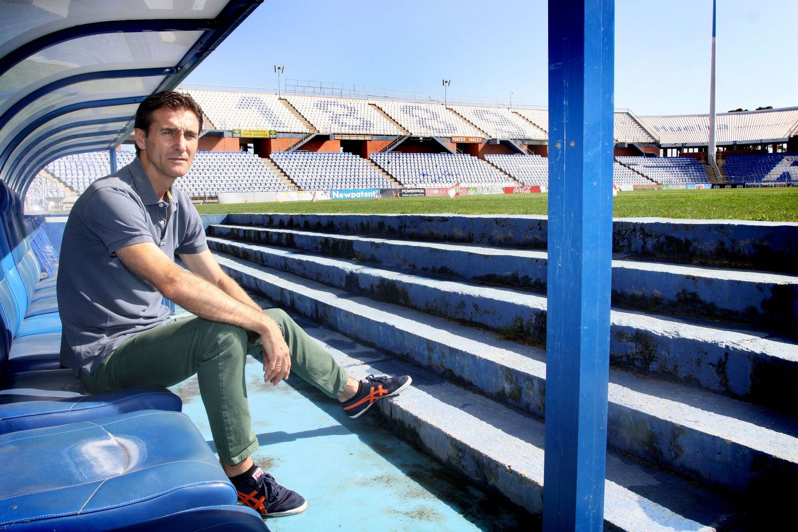 Manolo Toledano, en su etapa en el Recreativo.