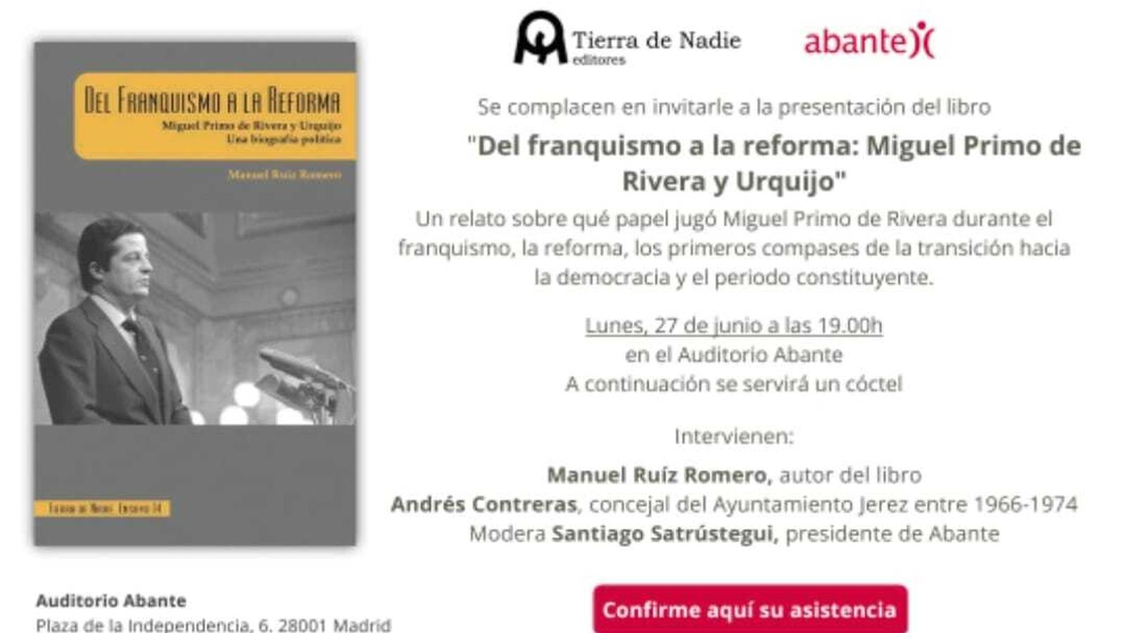 Invitación a la cita.