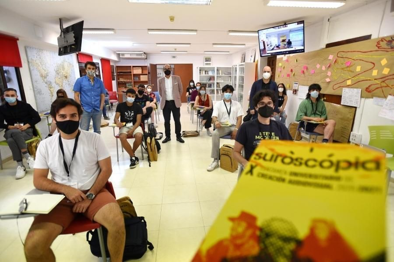 El actor y director Javier Veiga, en el seminario de Suroscopia.