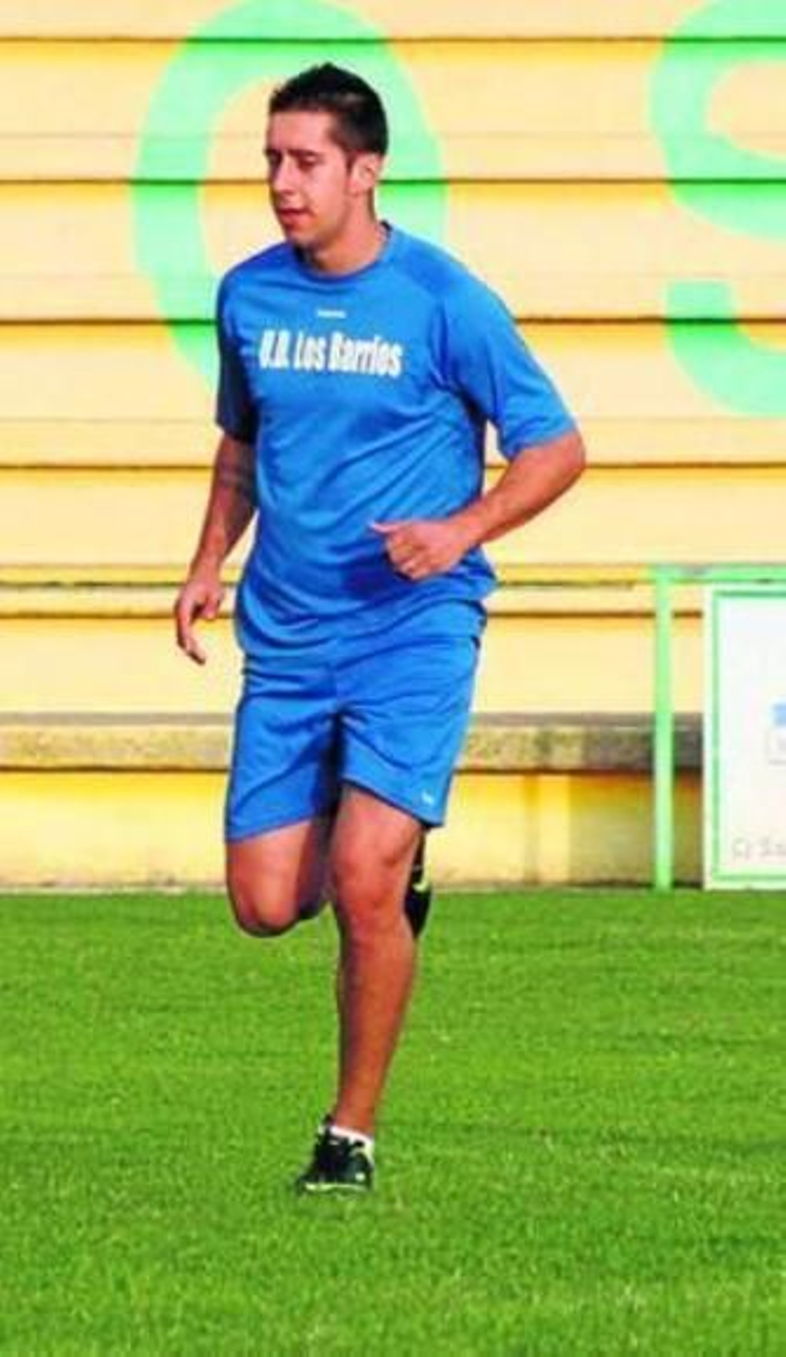 Dani Ávalos, en un entrenamiento en la Villa.