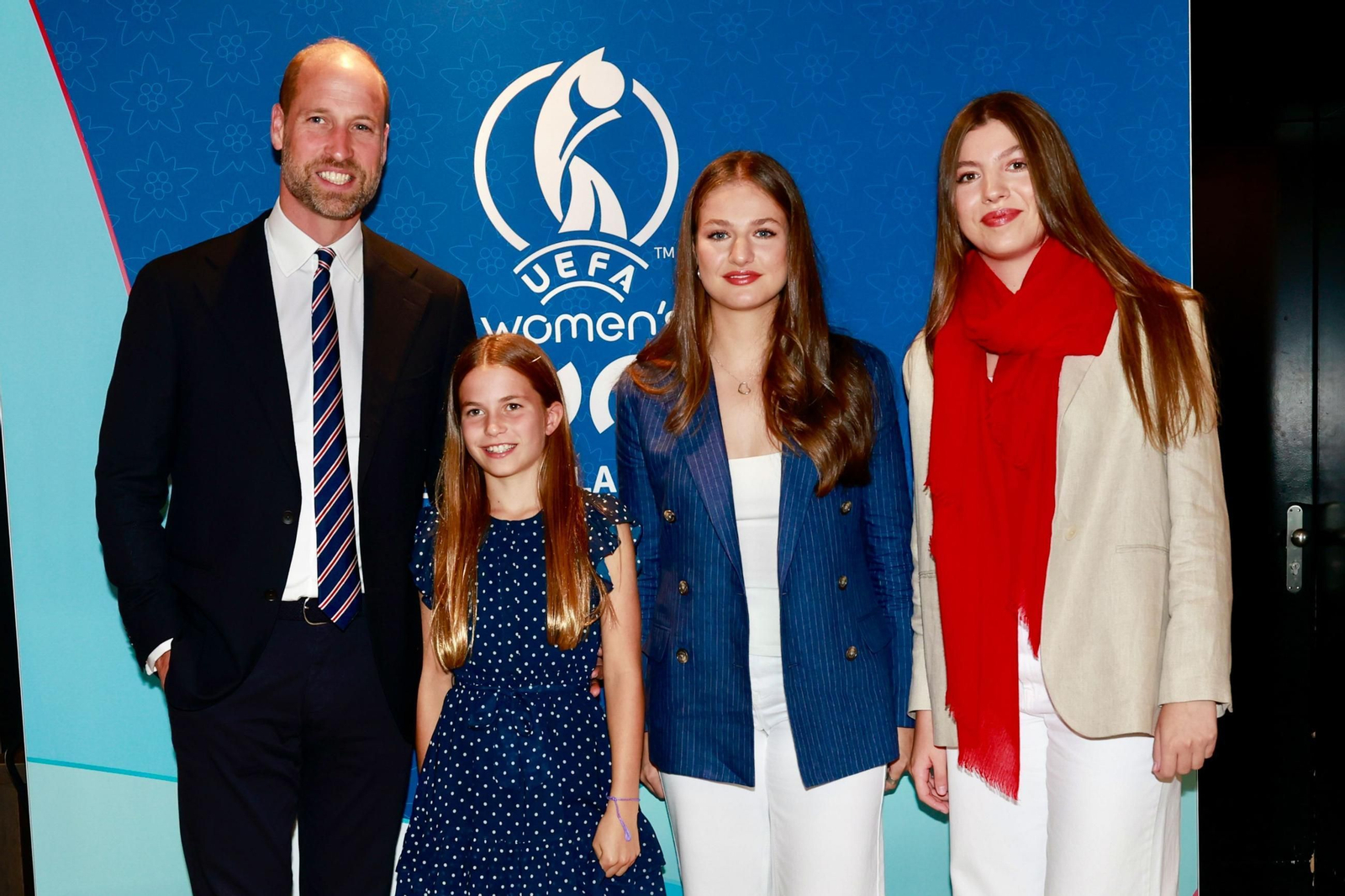 El príncipe Guillermo y su hija Carlota con la Princesa de Asturias, doña Leonor, y la infanta Sofía