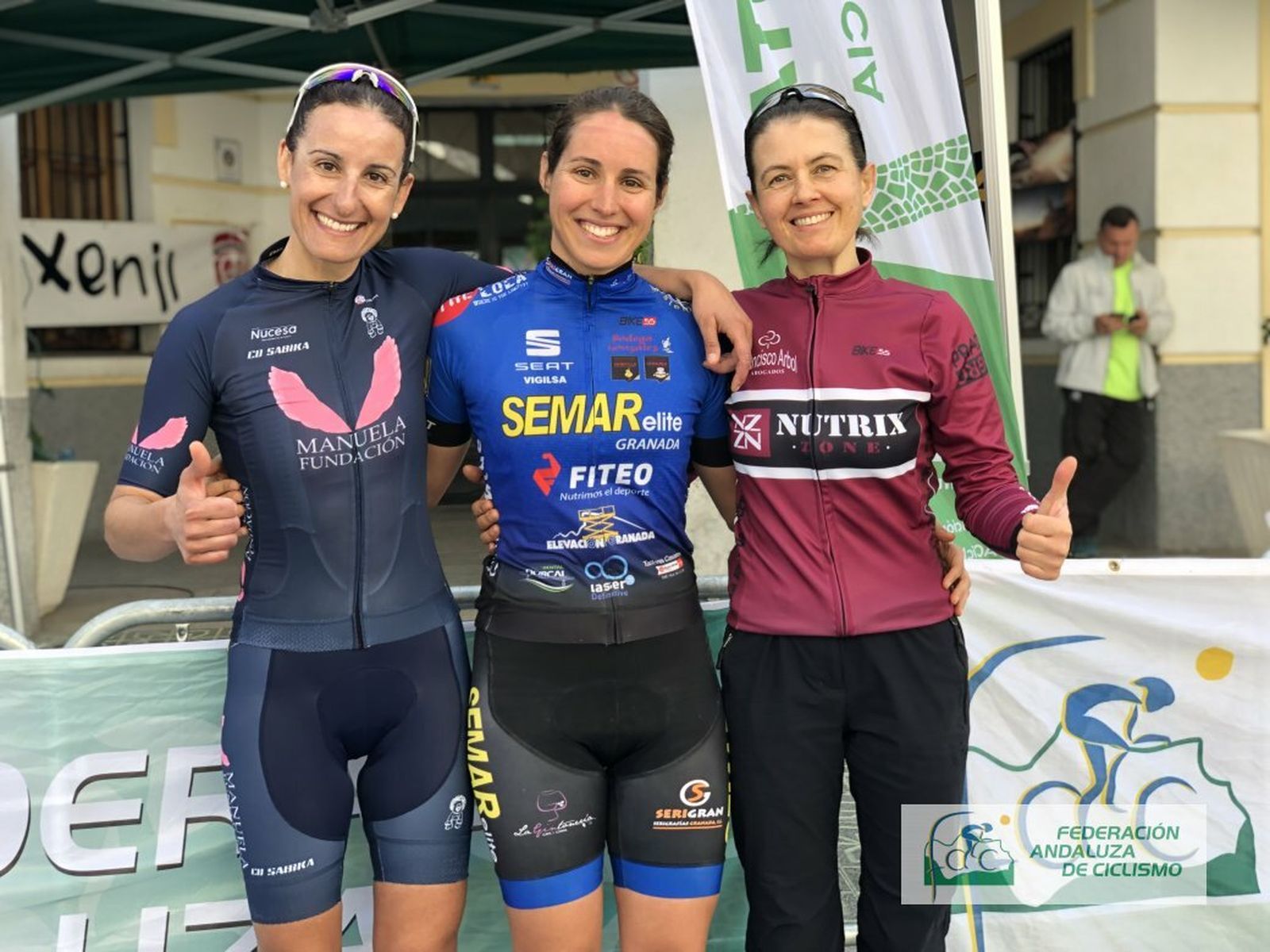 Las tres primeras clasificadas a la conclusión de la carerra