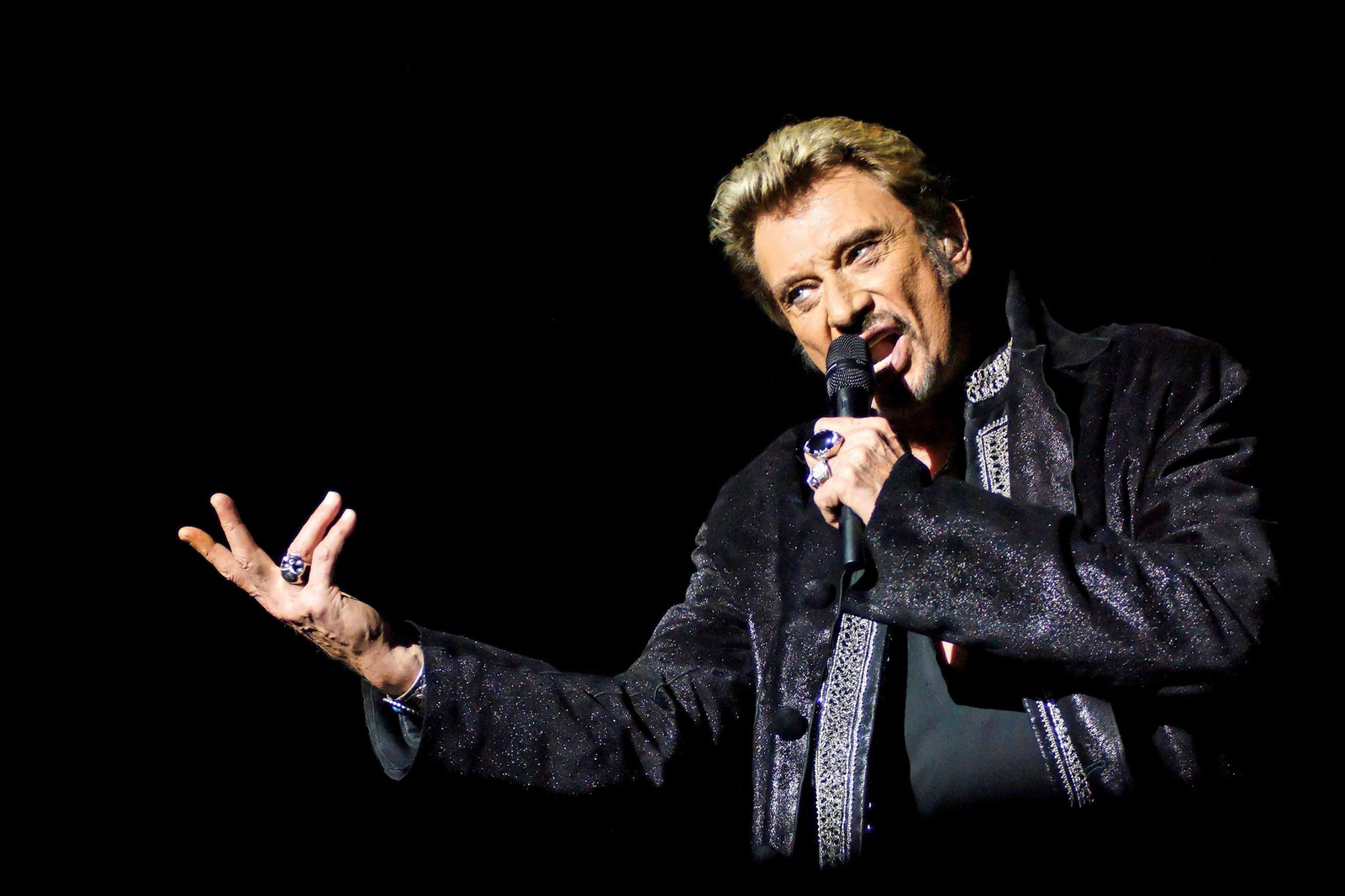 Johnny Halliday, durante un concierto en Bruselas en octubre de 2006.