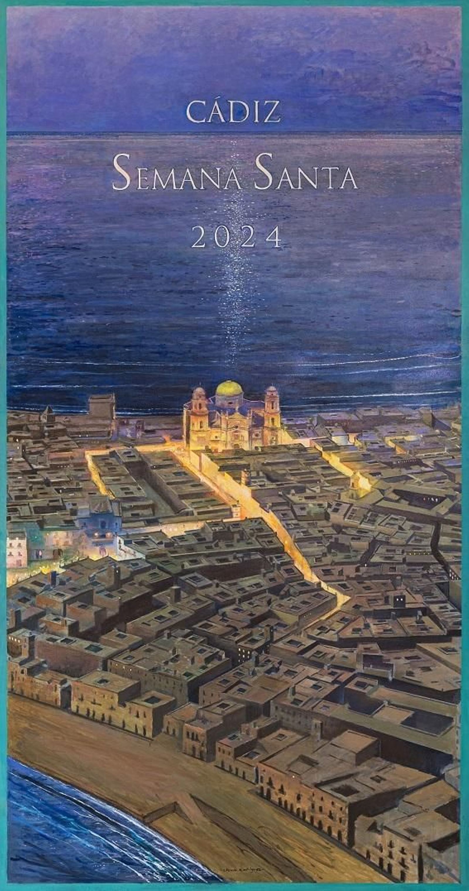 Tabla central del cartel de la Semana Santa de Cádiz 2024.