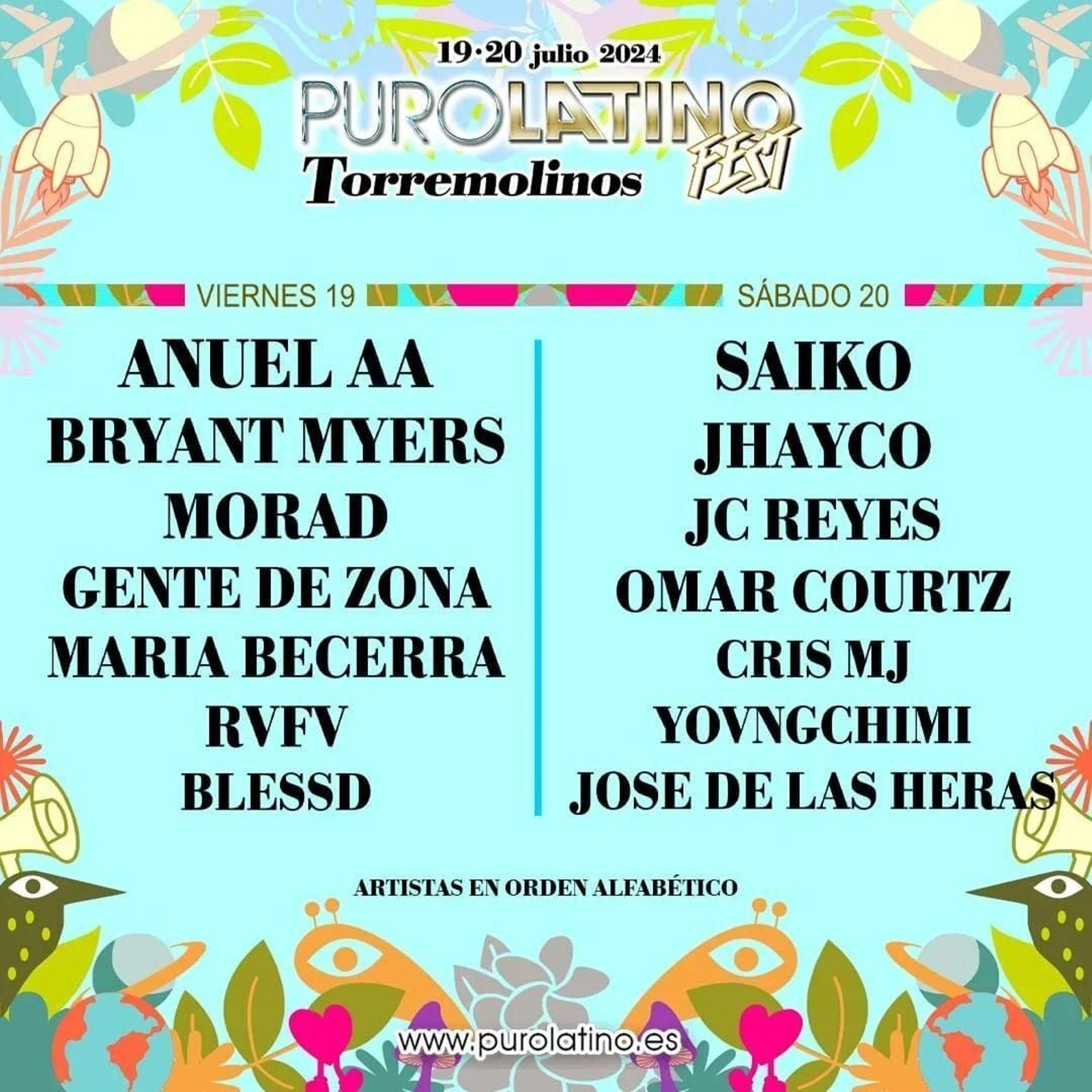 Cartel oficial del Puro Latino Torremolinos Fest