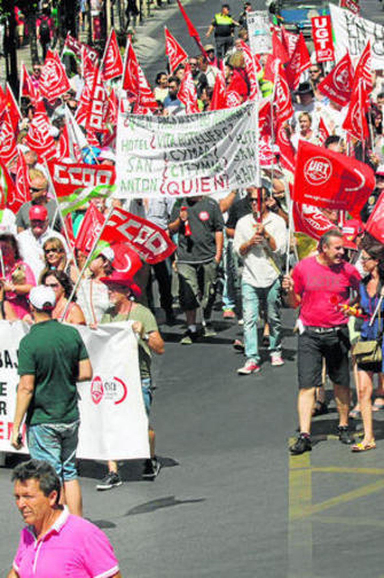 Una de las manifestaciones llevadas a cabo por el sector este verano.